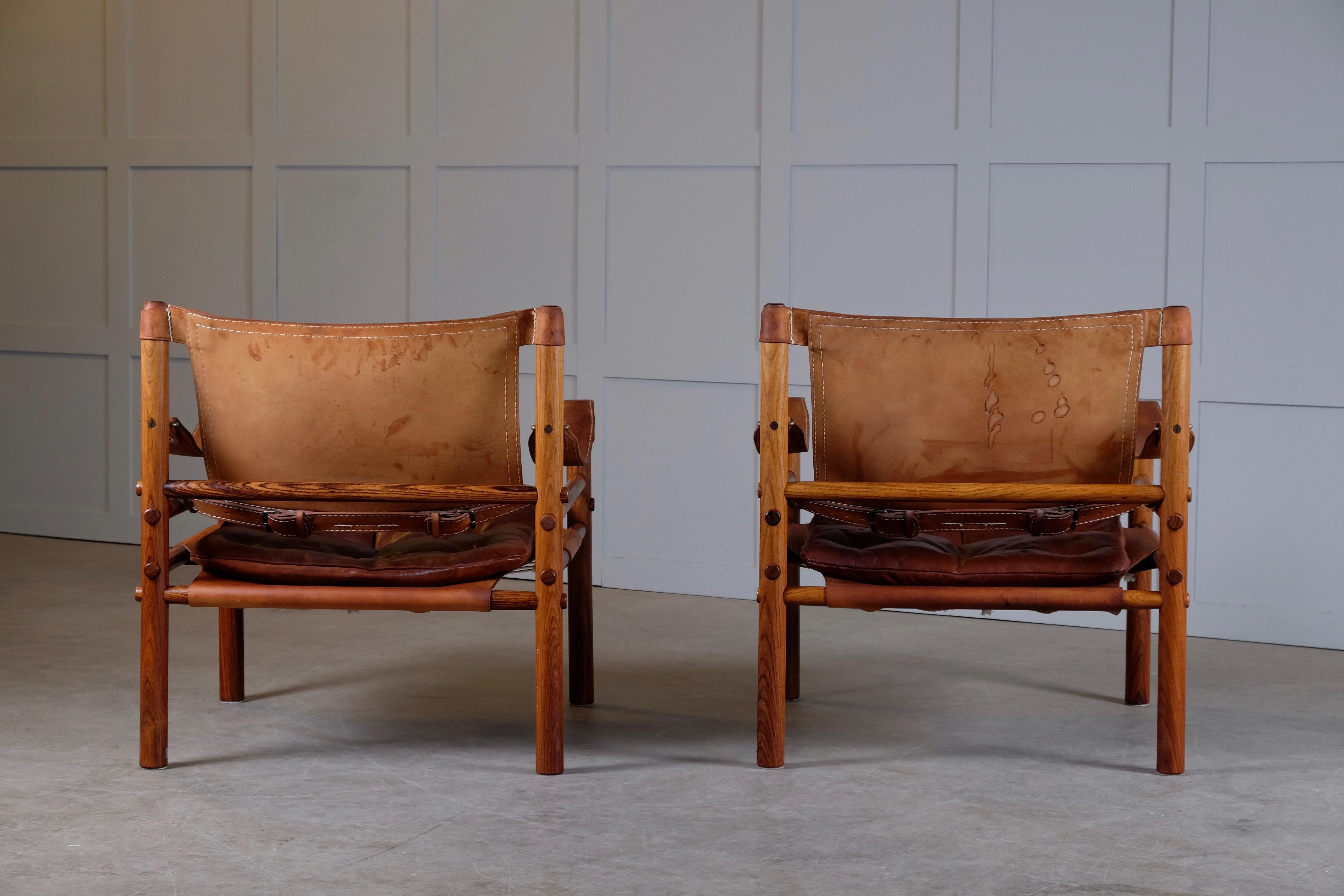Pair of Arne Norell Easy Chairs Model Sirocco, 1960s 2