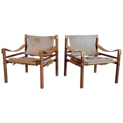 Pair of Arne Norell Easy Chairs Model Sirocco, 1960s