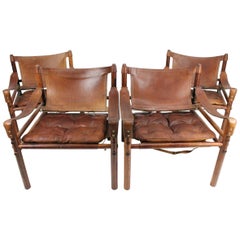 Pair of Arne Norell Easy Chairs Model Sirocco, 1960s