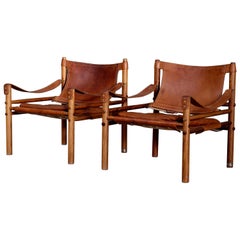 Pair of Arne Norell Easy Chairs Model Sirocco, 1960s