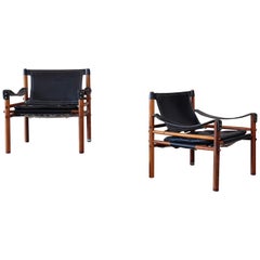 Pair of Arne Norell Easy Chairs Model Sirocco, 1960s