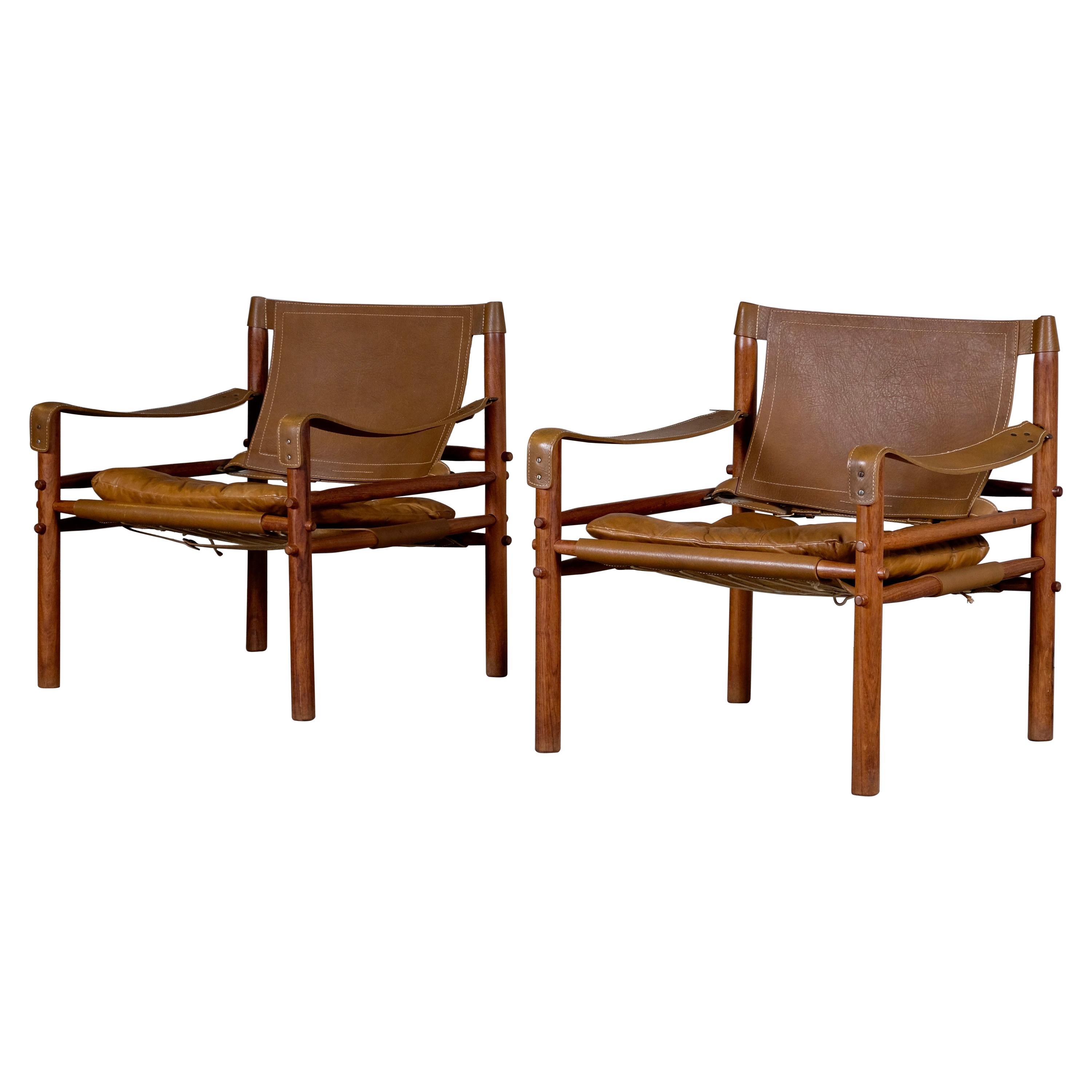 Pair of Arne Norell Easy Chairs Model Sirocco, 1960s