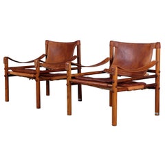 Pair of Arne Norell Easy Chairs Model Sirocco, 1960s