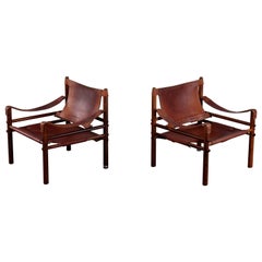 Pair of Arne Norell Easy Chairs Model Sirocco, 1960s