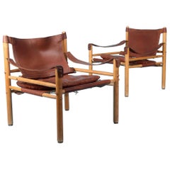 Pair of Arne Norell Easy Chairs Model Sirocco, 1960s