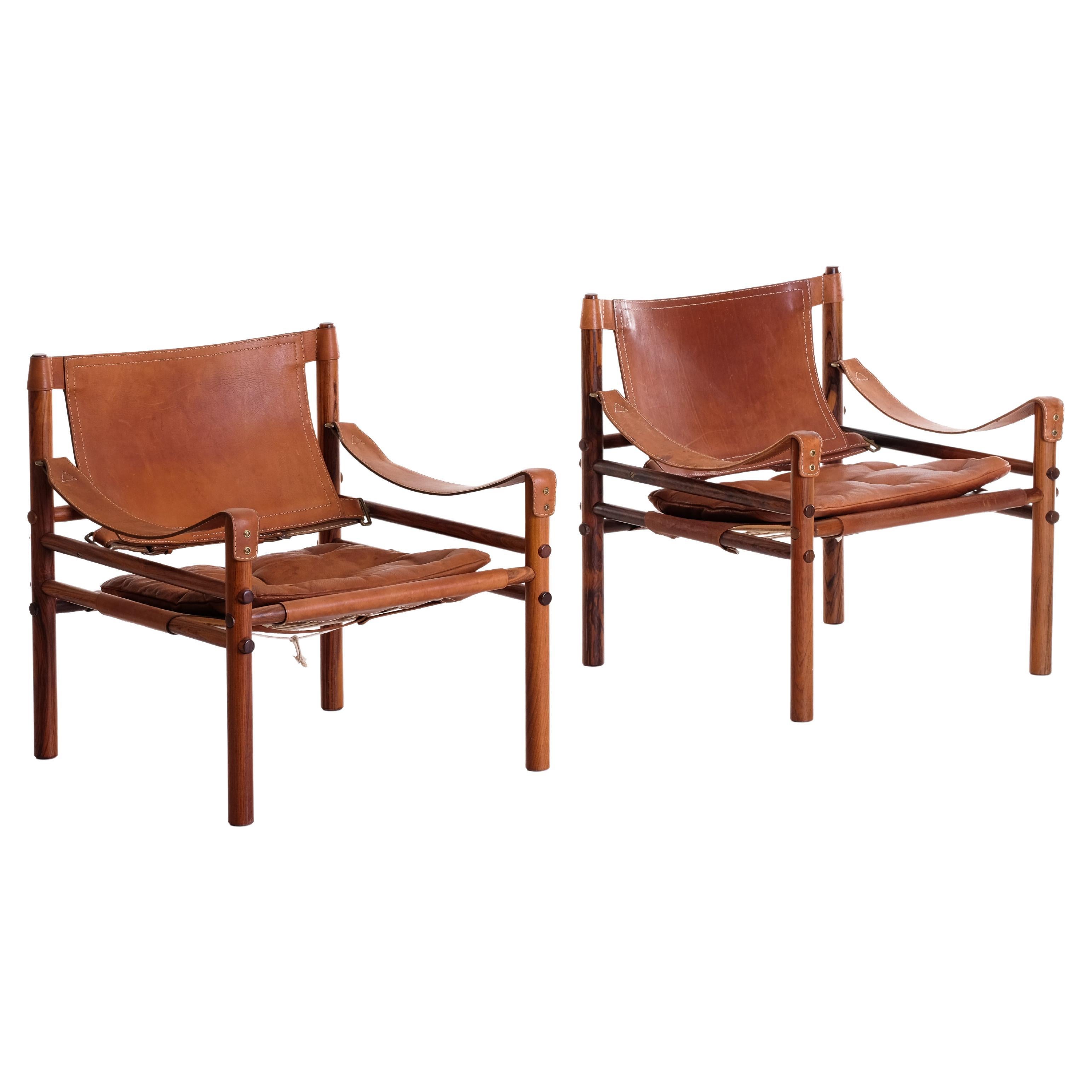 Pair of Arne Norell Easy Chairs Model Sirocco, 1960s For Sale