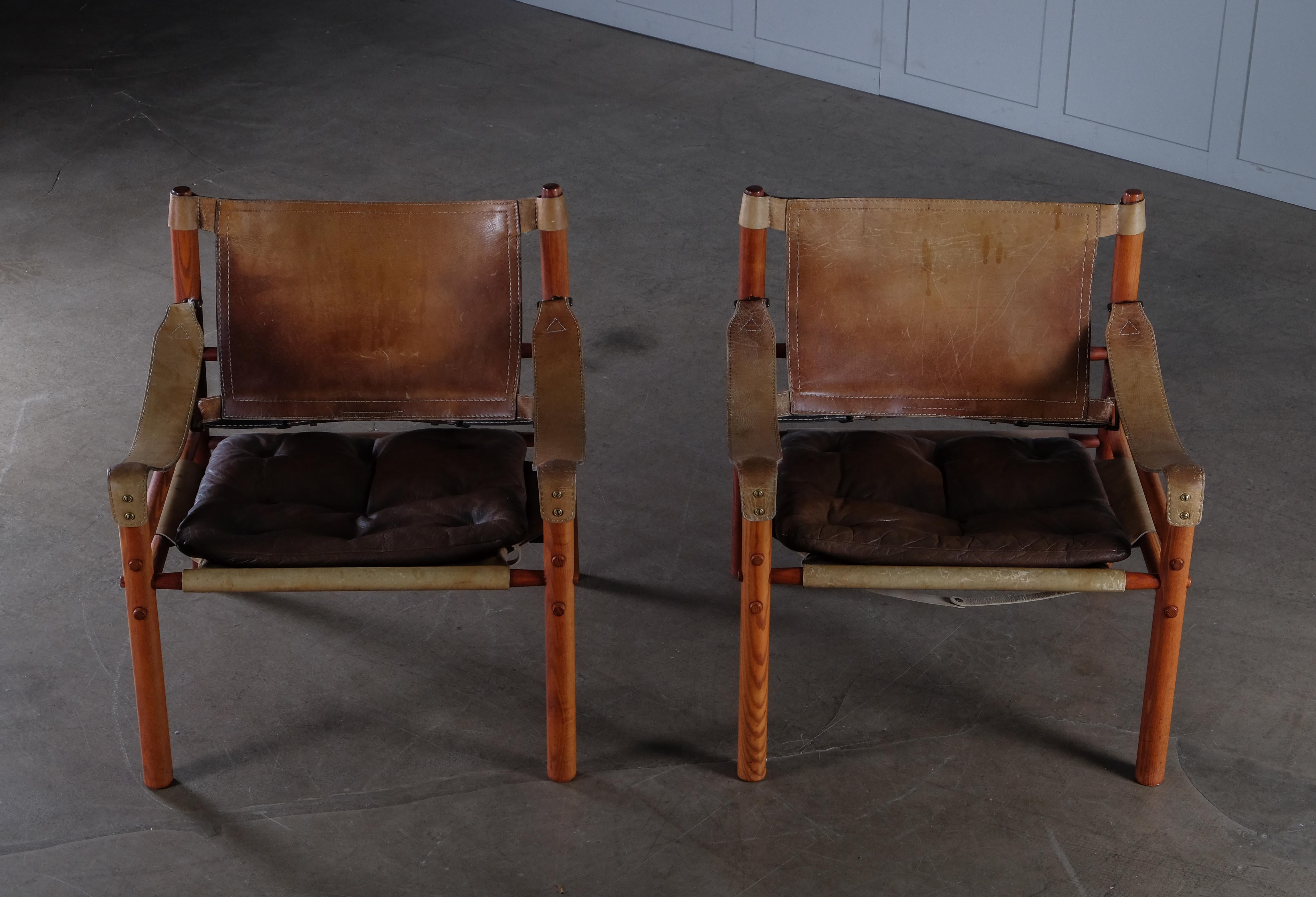 Paire de fauteuils modèle Sirocco d'Arne Norell, années 1970 en vente 3