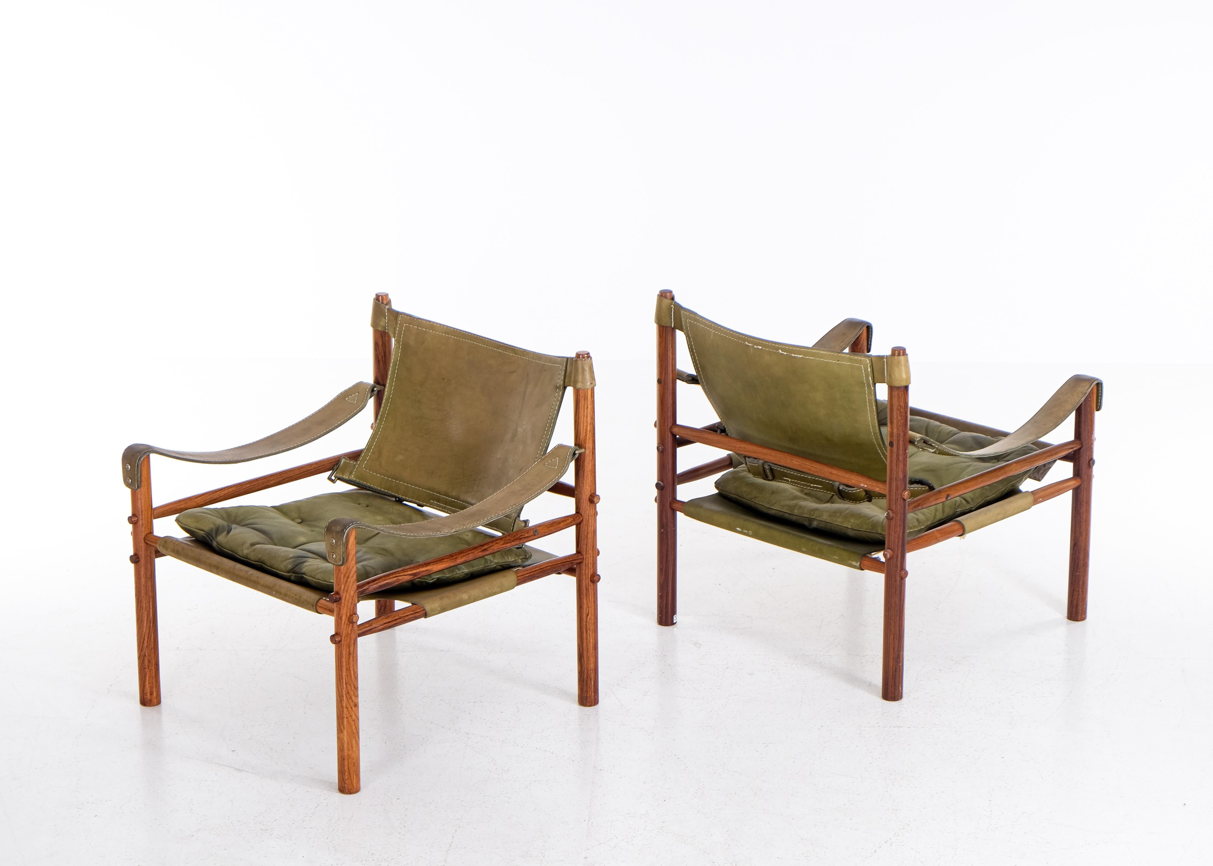 Pair of Arne Norell Easy Chairs Model Sirocco, 1970s For Sale 5