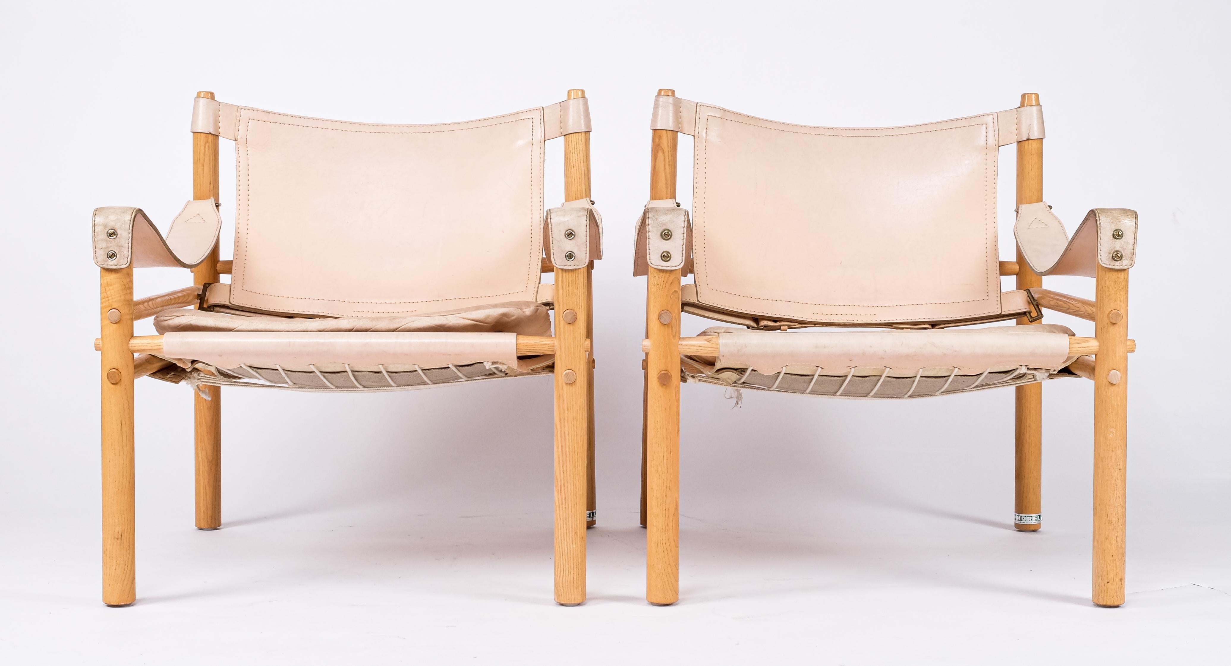 Pair of Arne Norell Easy Chairs Model Sirocco, 1970s 7