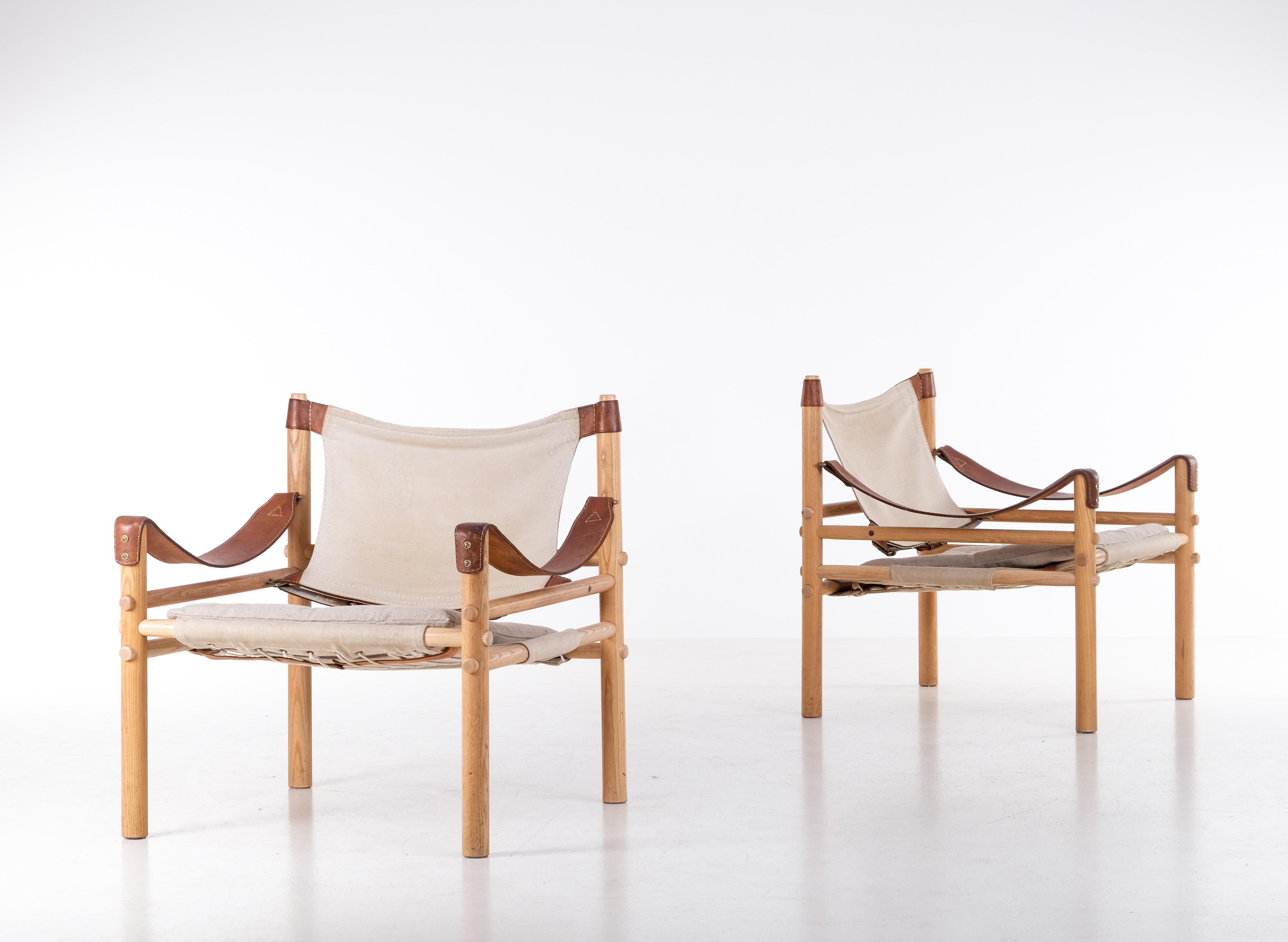 Pair of Arne Norell Easy Chairs Model Sirocco, 1970s For Sale 7