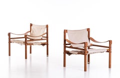 Pair of Arne Norell Easy Chairs Model Sirocco, 1970s