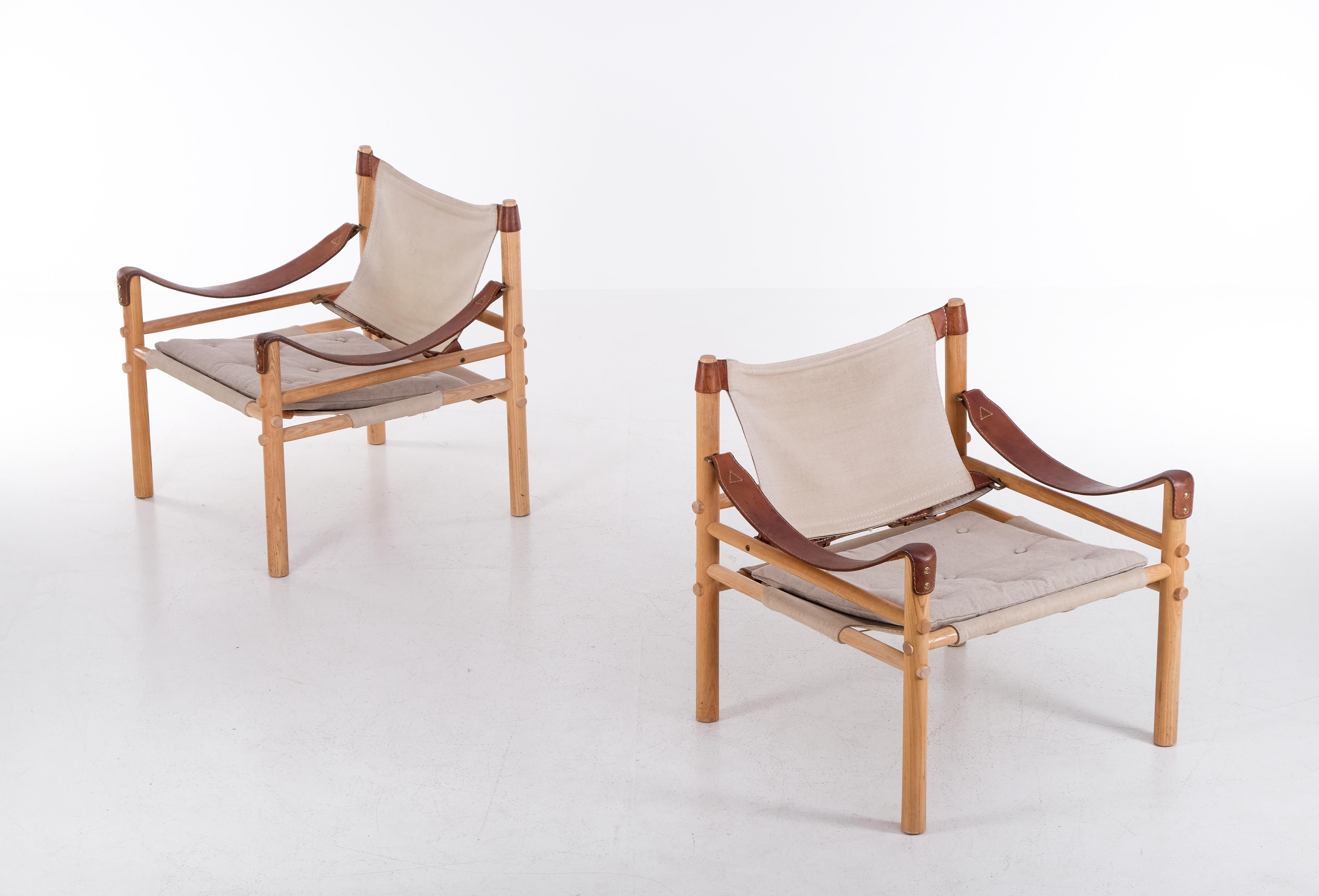 Suédois Paire de fauteuils modèle Sirocco d'Arne Norell, années 1970 en vente