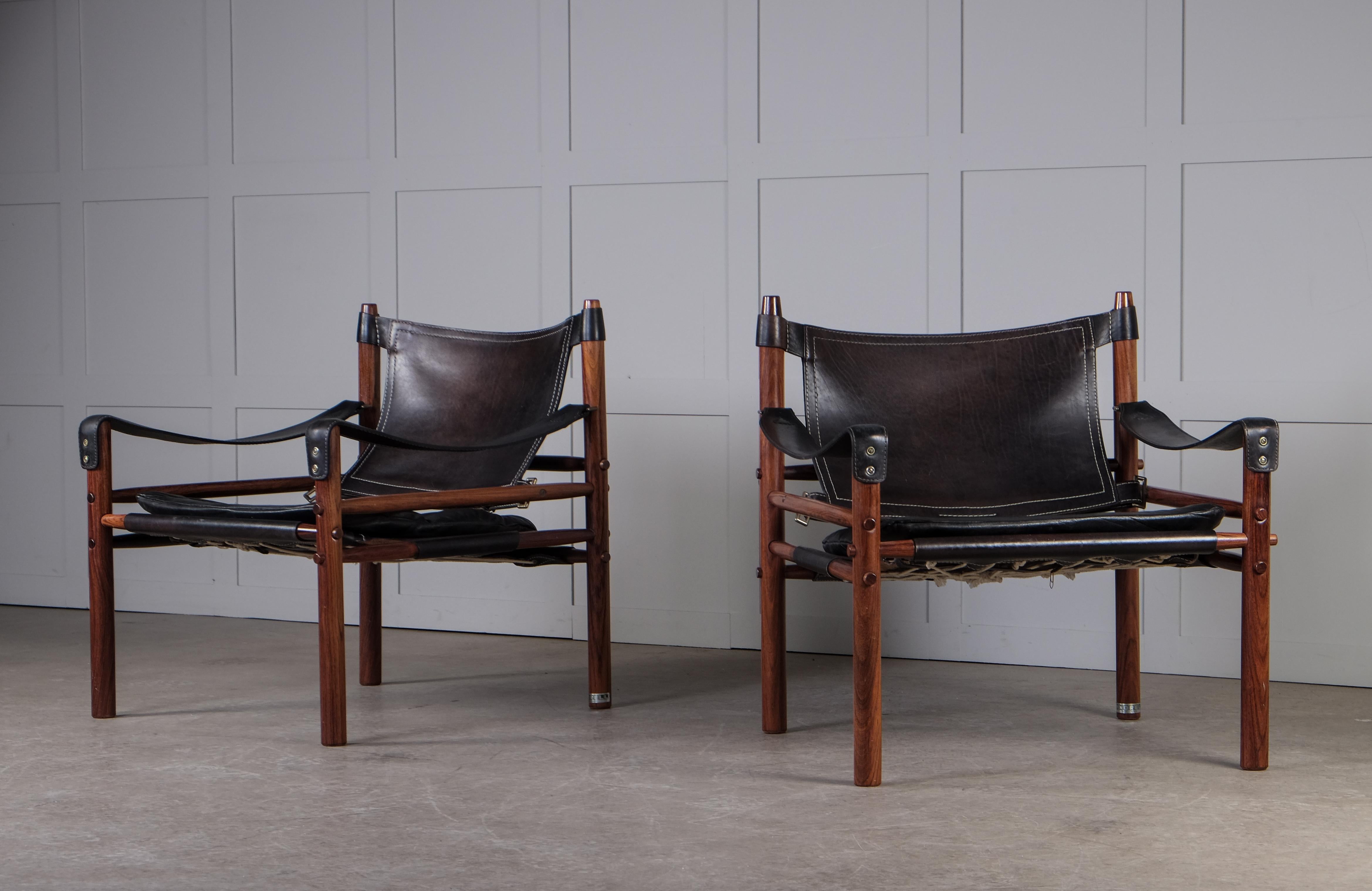 Pair of Arne Norell Easy Chairs Model Sirocco, 1970s In Good Condition For Sale In Stockholm, SE