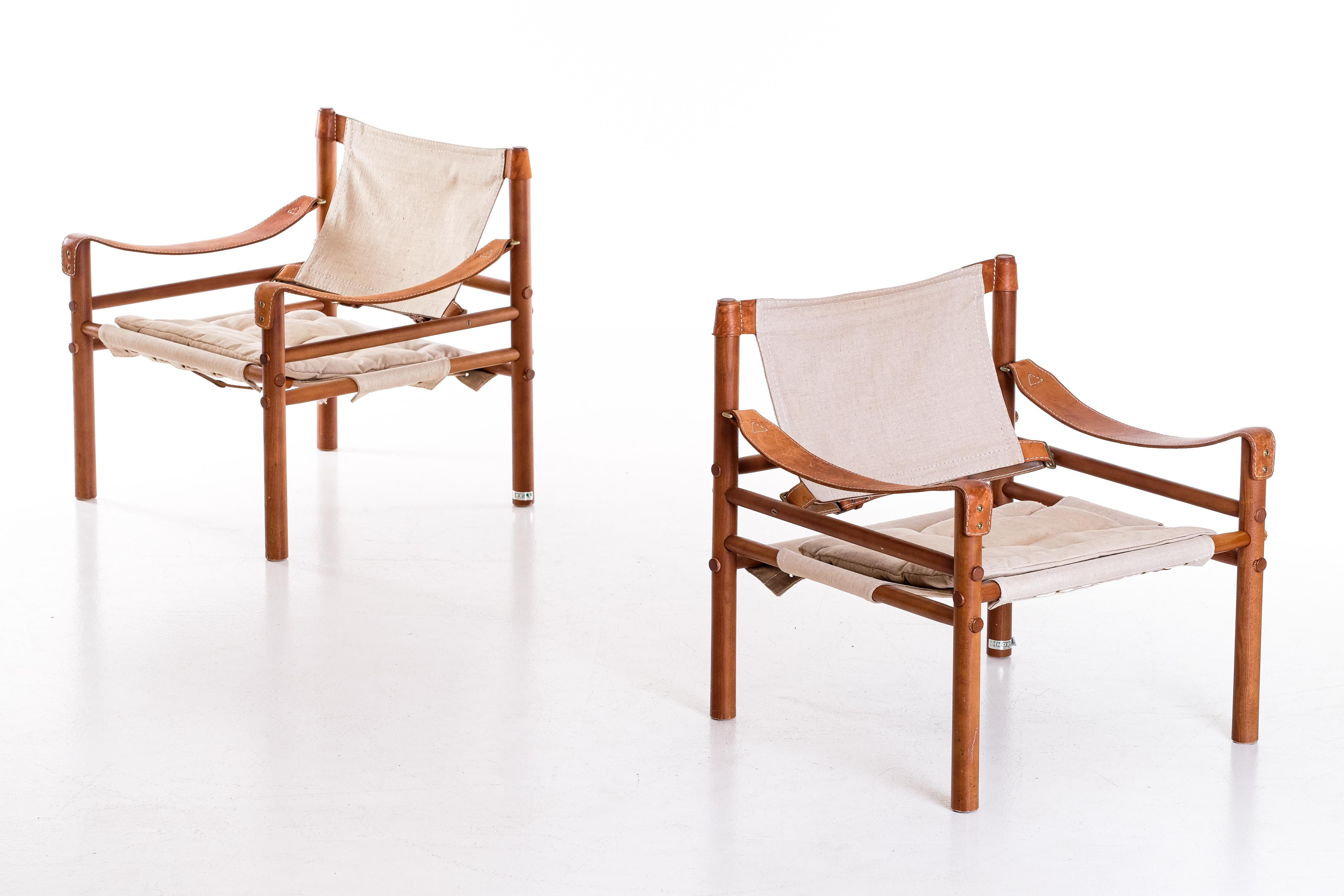 Paire de fauteuils modèle Sirocco d'Arne Norell, années 1970 Bon état - En vente à Stockholm, SE