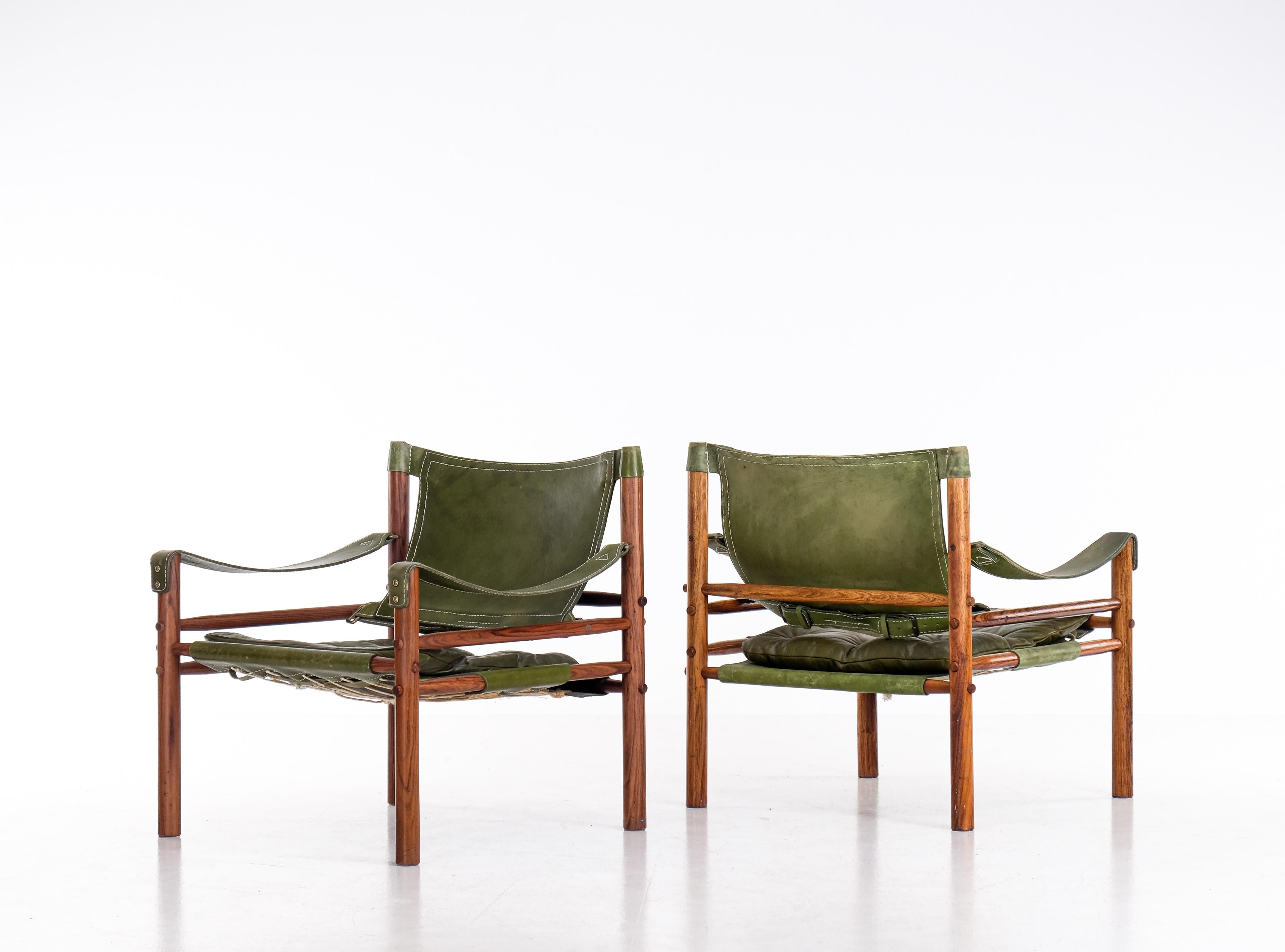 Pair of Arne Norell Easy Chairs Model Sirocco, 1970s In Good Condition In Stockholm, SE