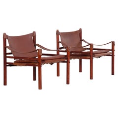 Vintage Pair of Arne Norell Easy Chairs Model Sirocco, 1970s