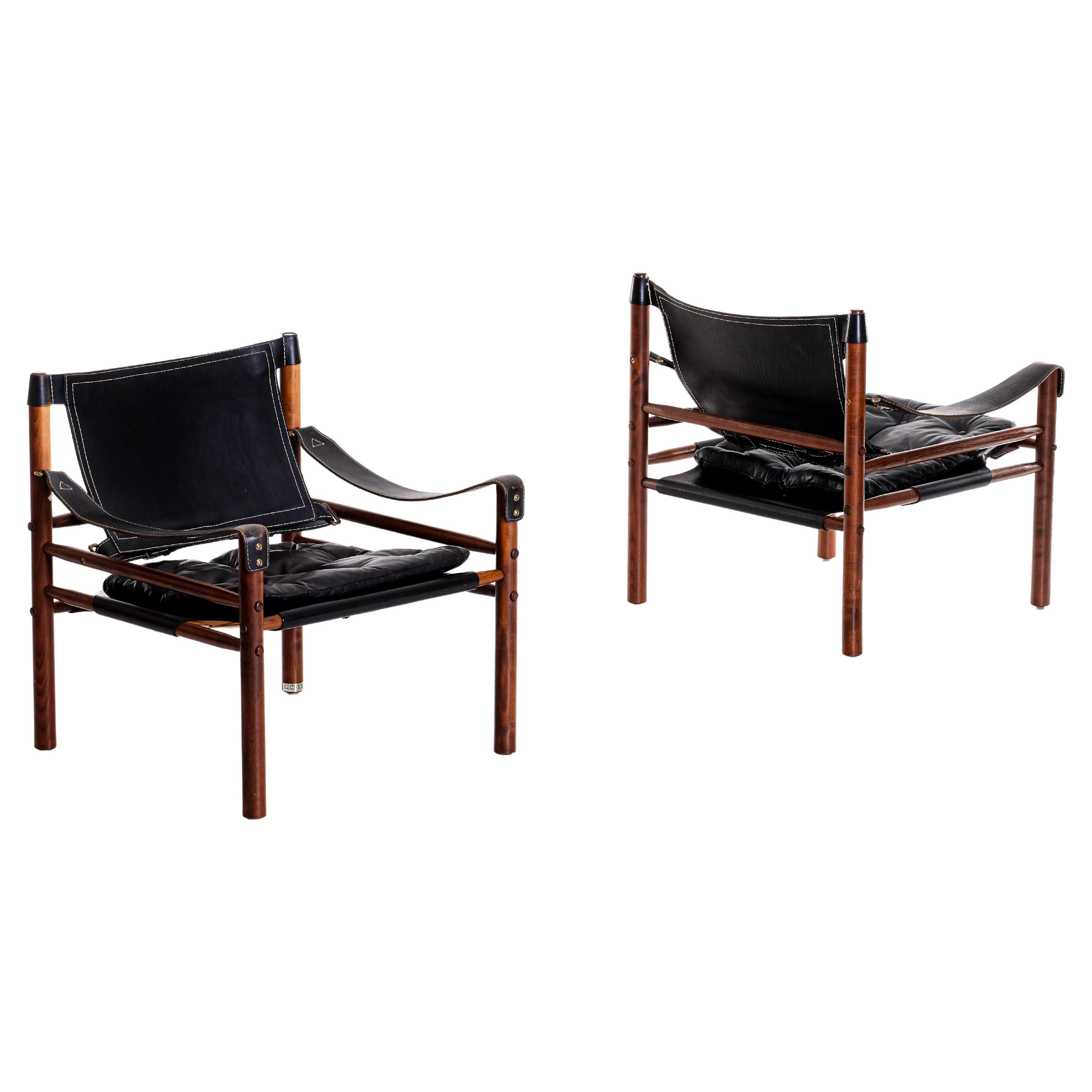Pair of Arne Norell Easy Chairs Model Sirocco, 1970s For Sale