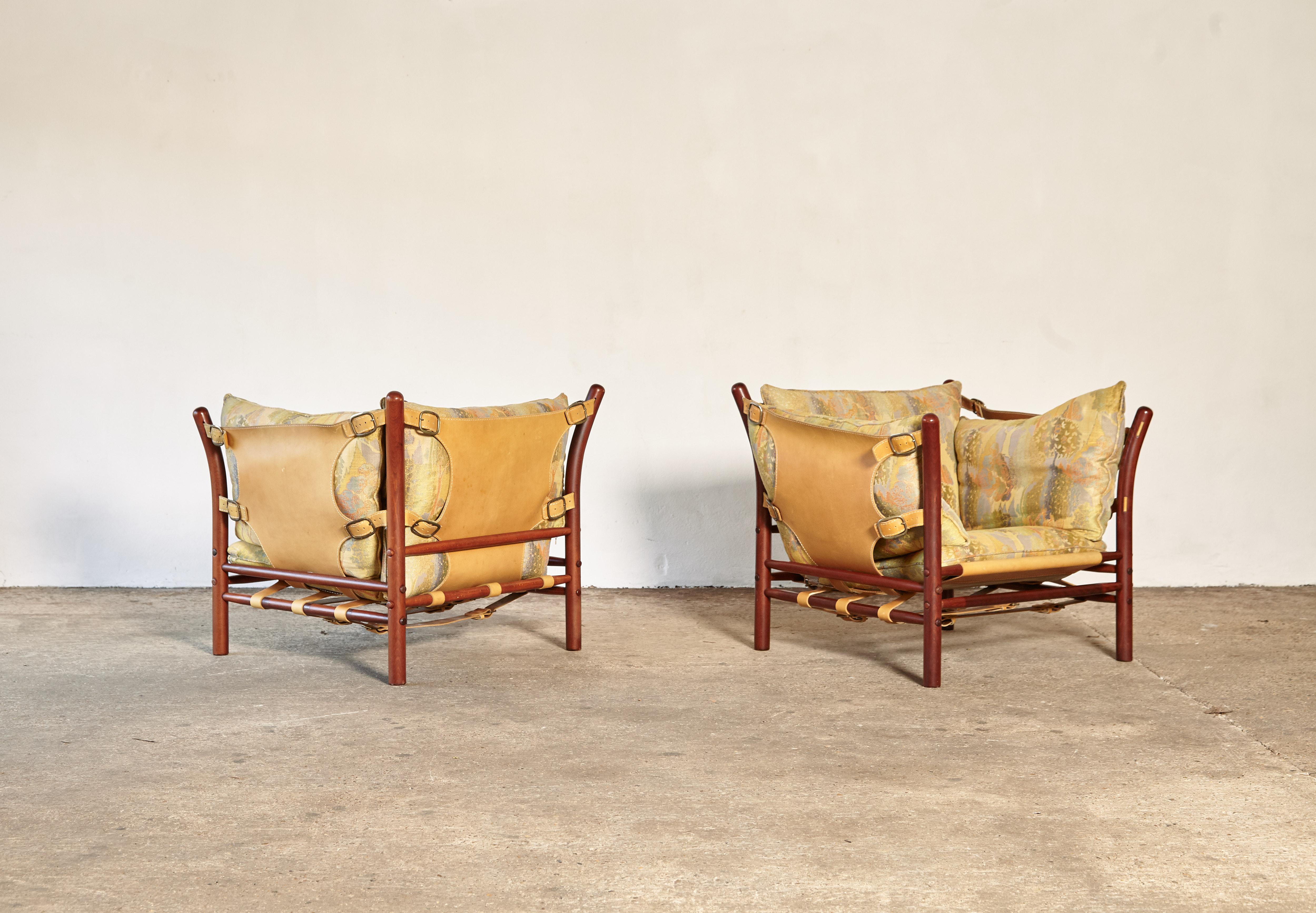 Swedish Pair of Arne Norell Ilona Chairs, Sweden, 1970s