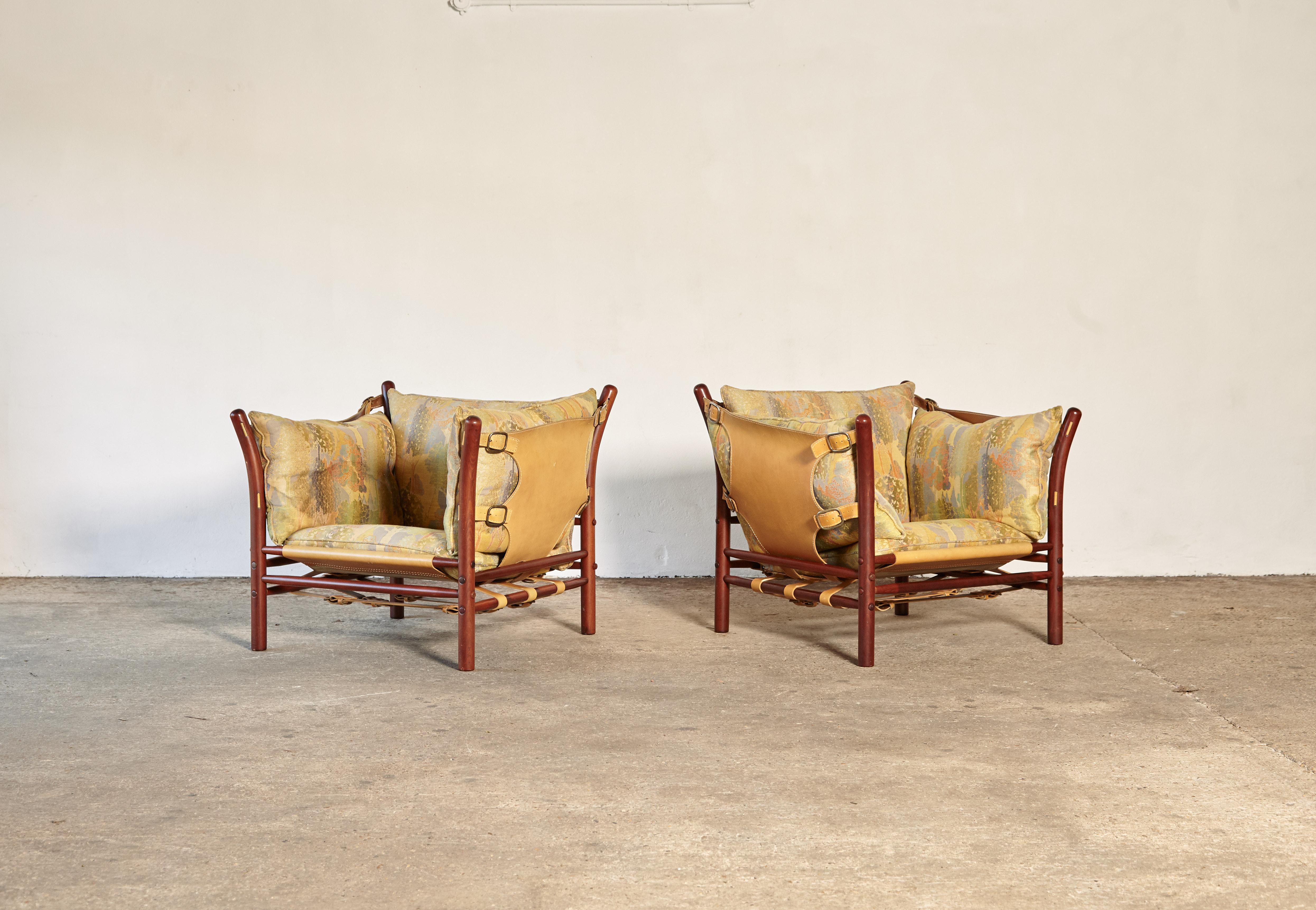 Mid-Century Modern Pair of Arne Norell Ilona Chairs, Sweden, 1970s