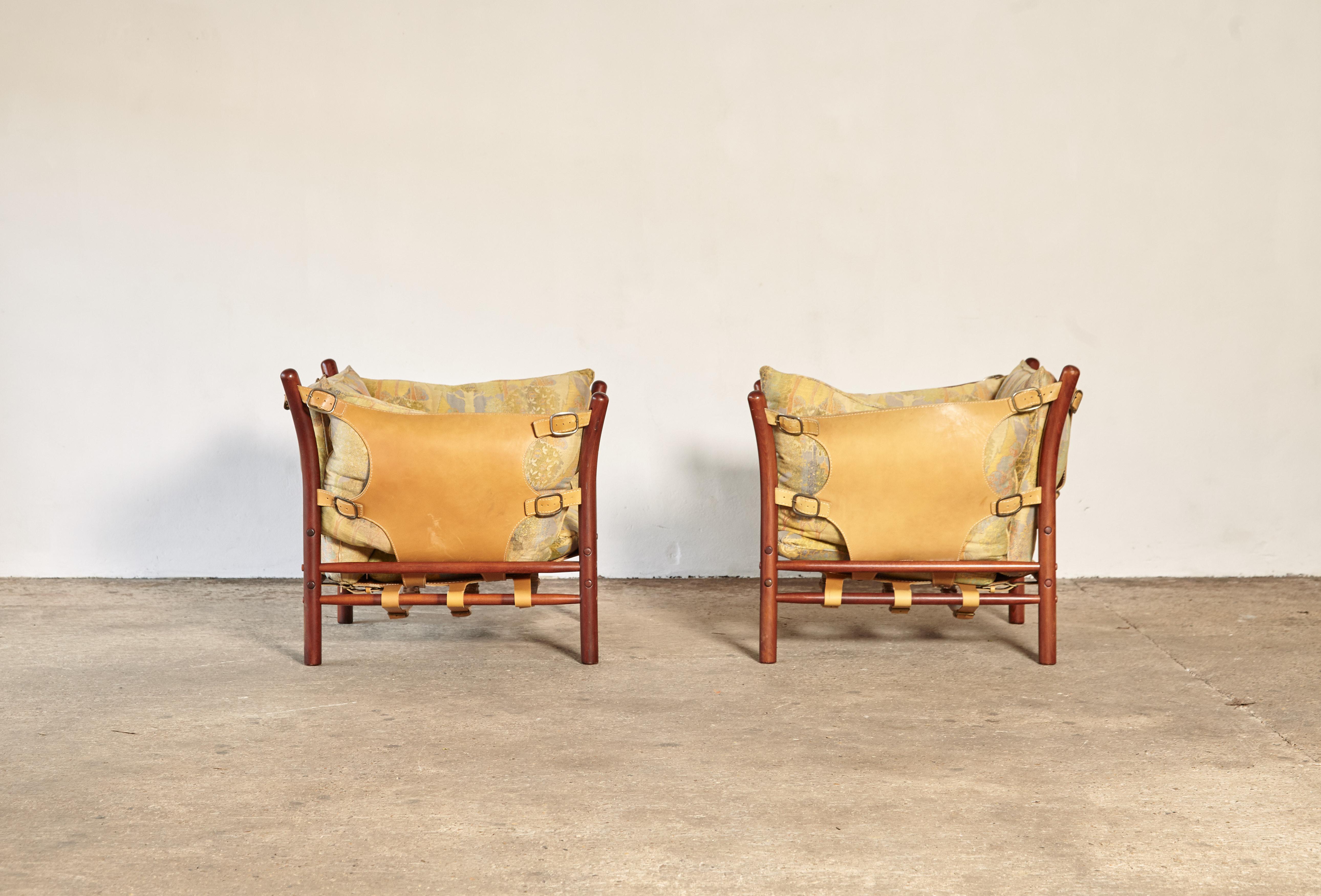 Pair of Arne Norell Ilona Chairs, Sweden, 1970s 1