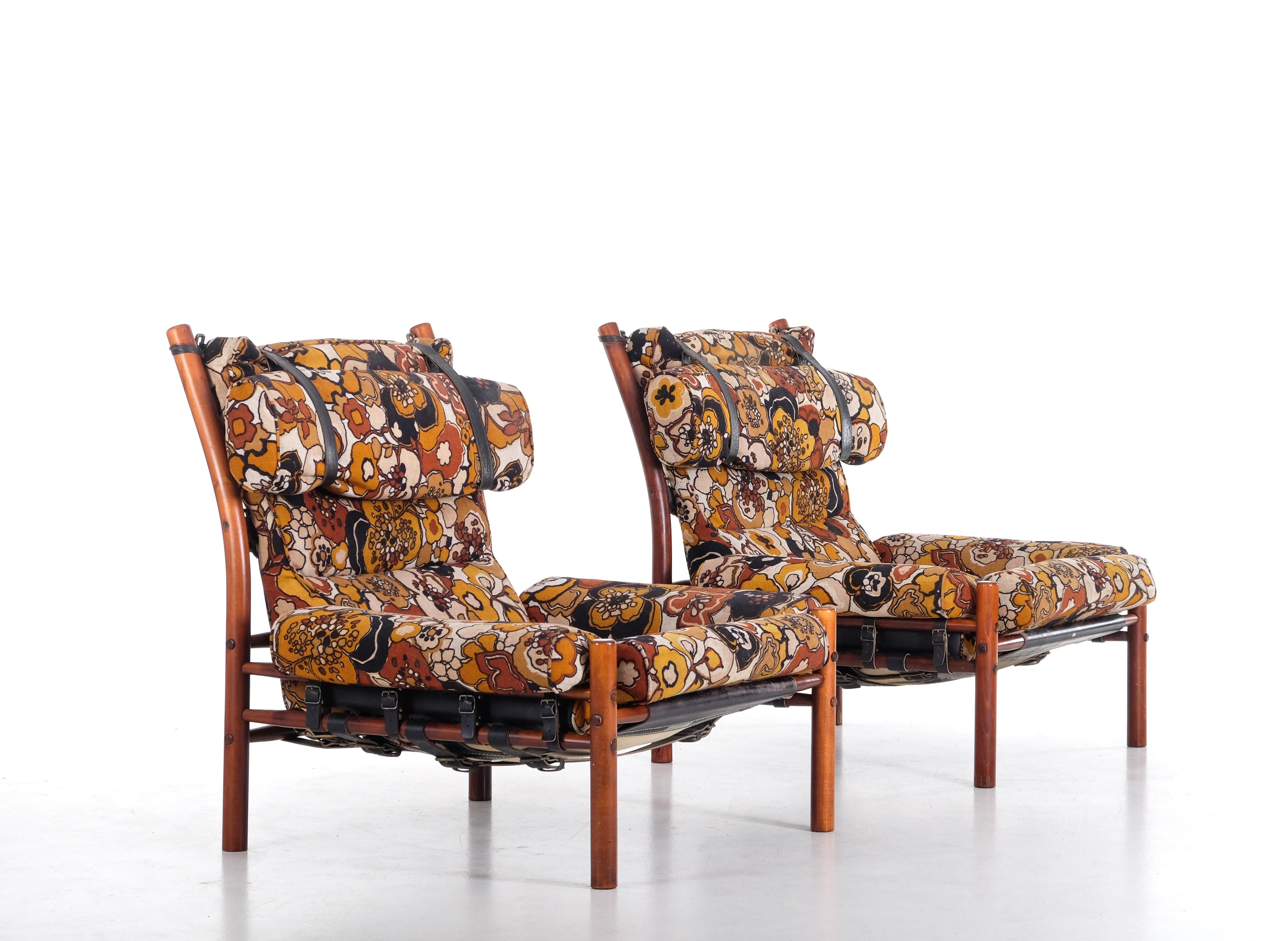Laiton Paire de fauteuils Inca d'Arne Norell, 1970 en vente