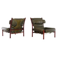 Pair of Arne Norell "Inca" Easy Chairs, 1970s