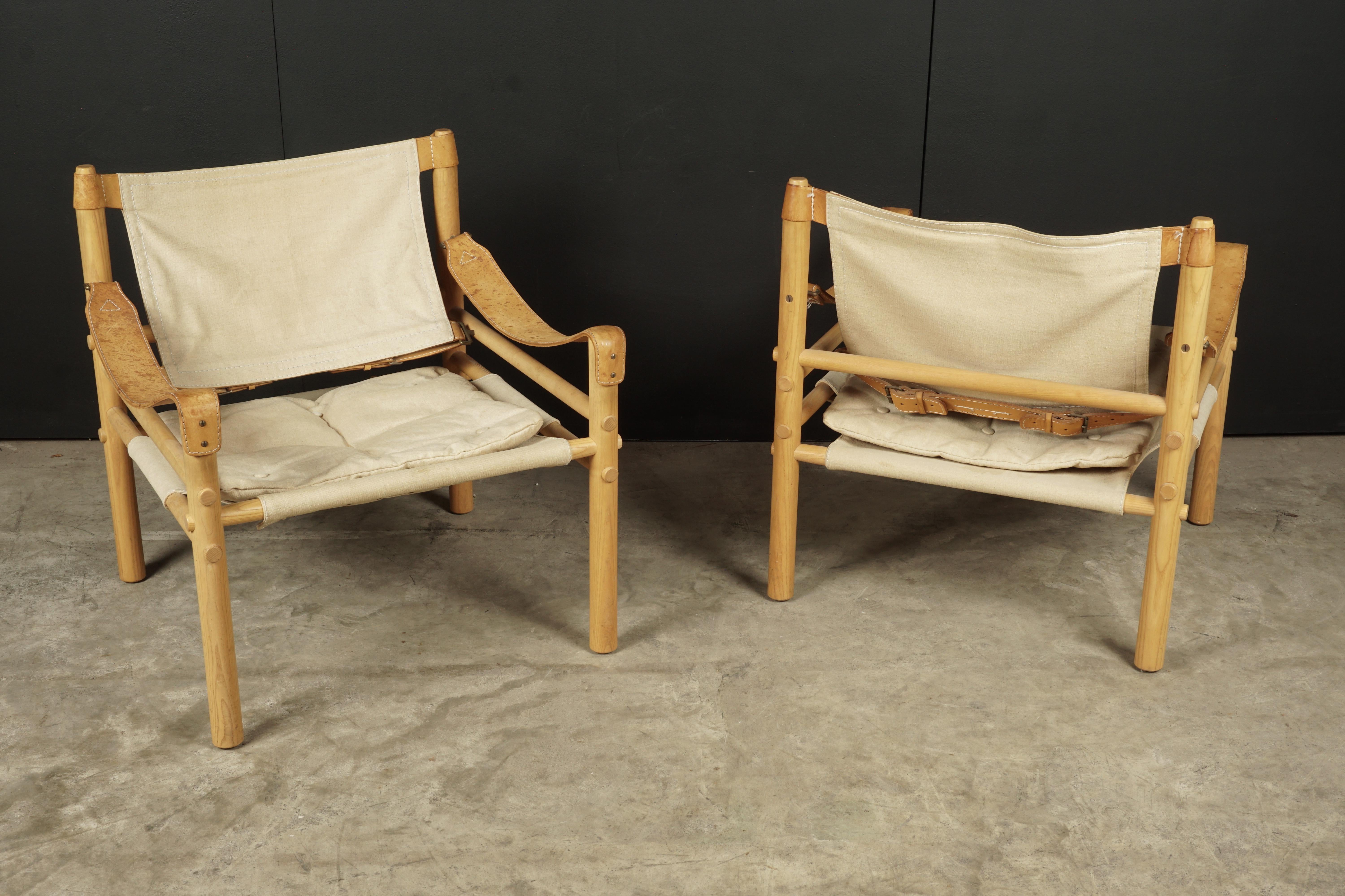 Pair of Arne Norell Lounge Chairs, Model Sirocco, Sweden, circa 1970 In Good Condition In Nashville, TN