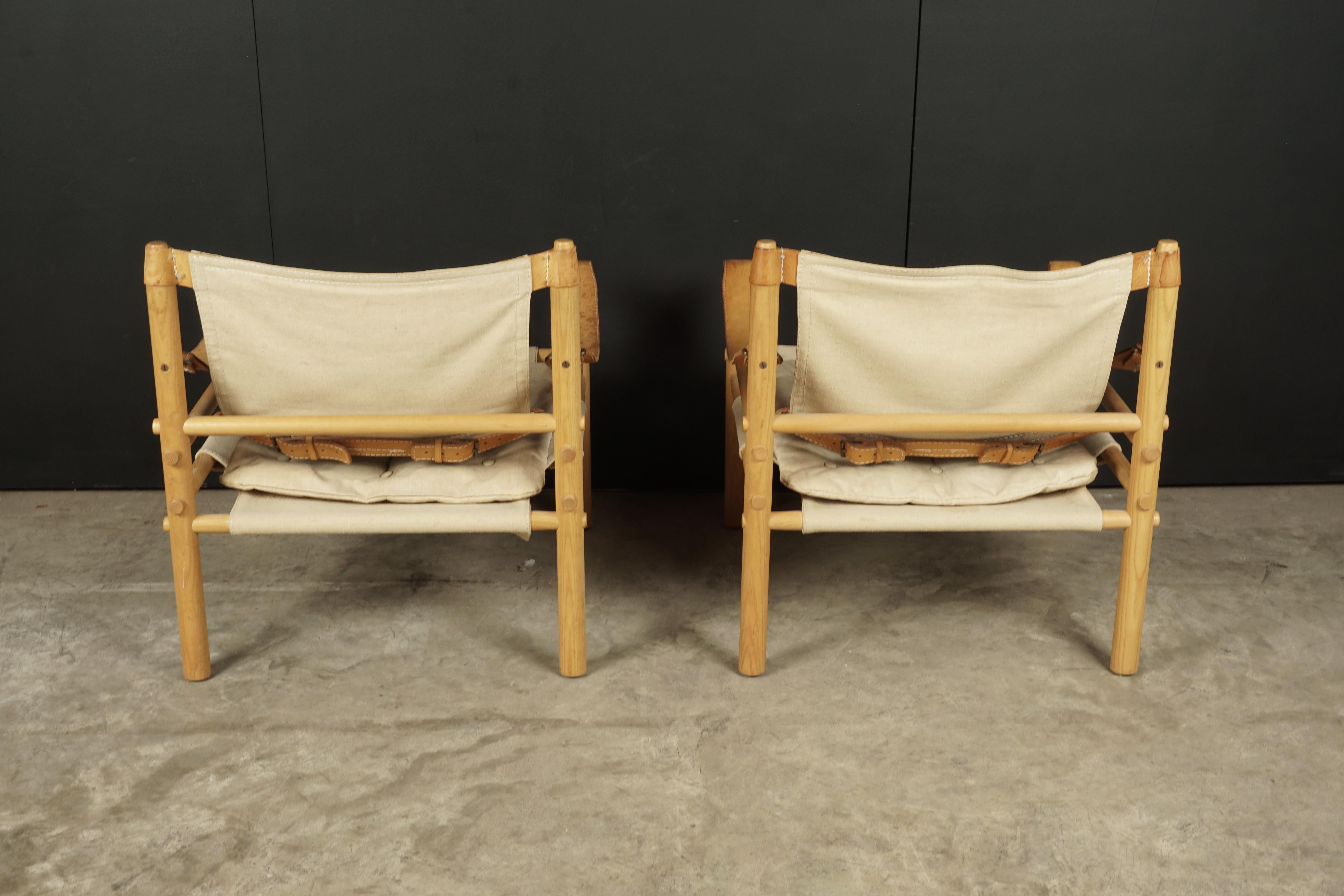 Late 20th Century Pair of Arne Norell Lounge Chairs, Model Sirocco, Sweden, circa 1970