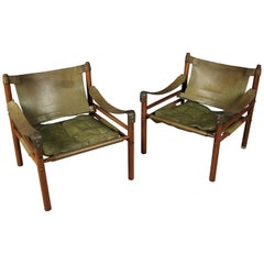 Pair of Arne Norell Lounge Chairs, Model Sirocco, Sweden, circa 1970