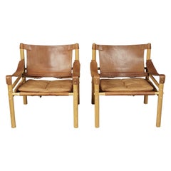 Pair of Arne Norell Lounge Chairs, Model Sirocco, Sweden, circa 1970