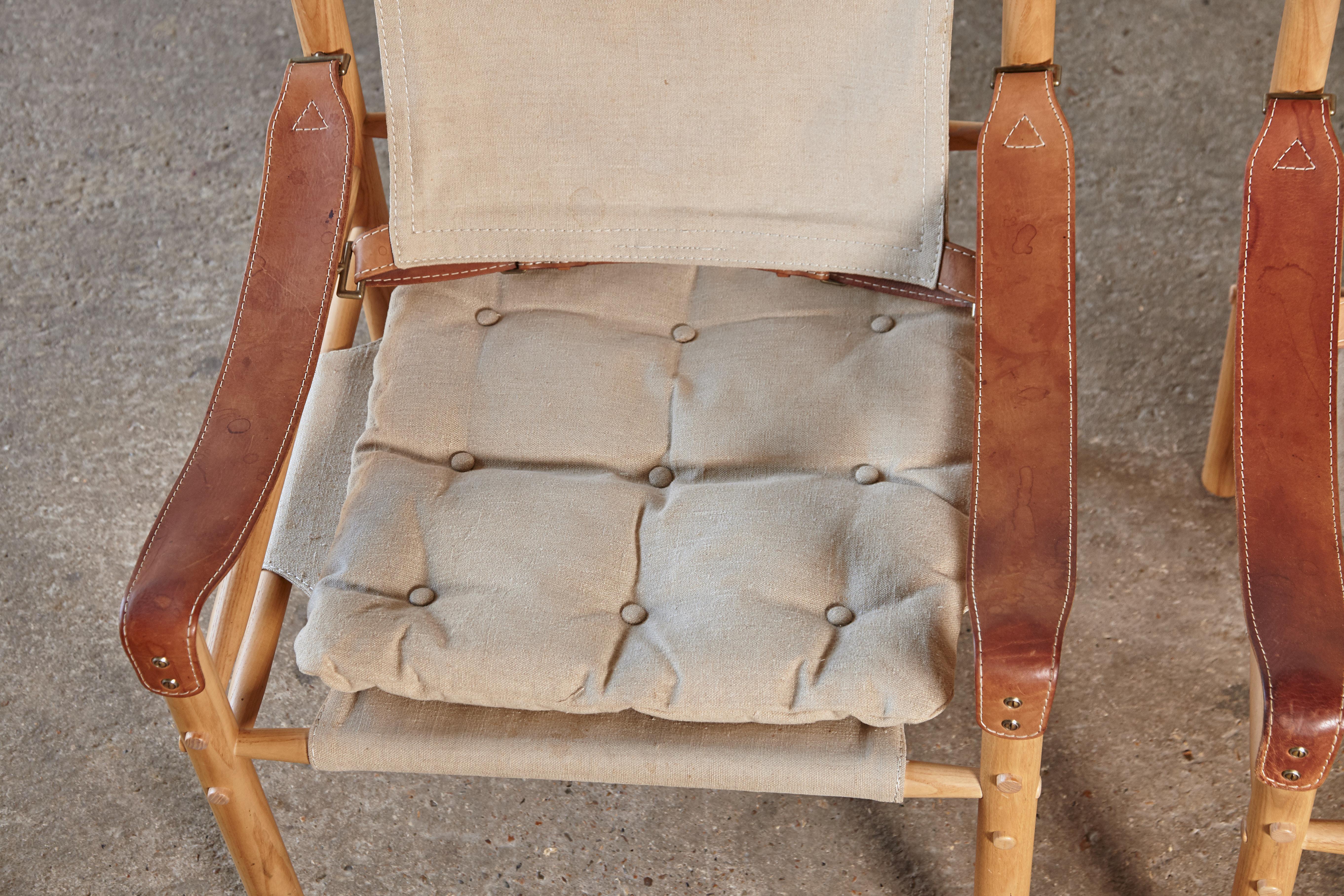 Pair of Arne Norell Safari Sirocco Lounge Chairs, Norell Mobel, Sweden, 1970s 5