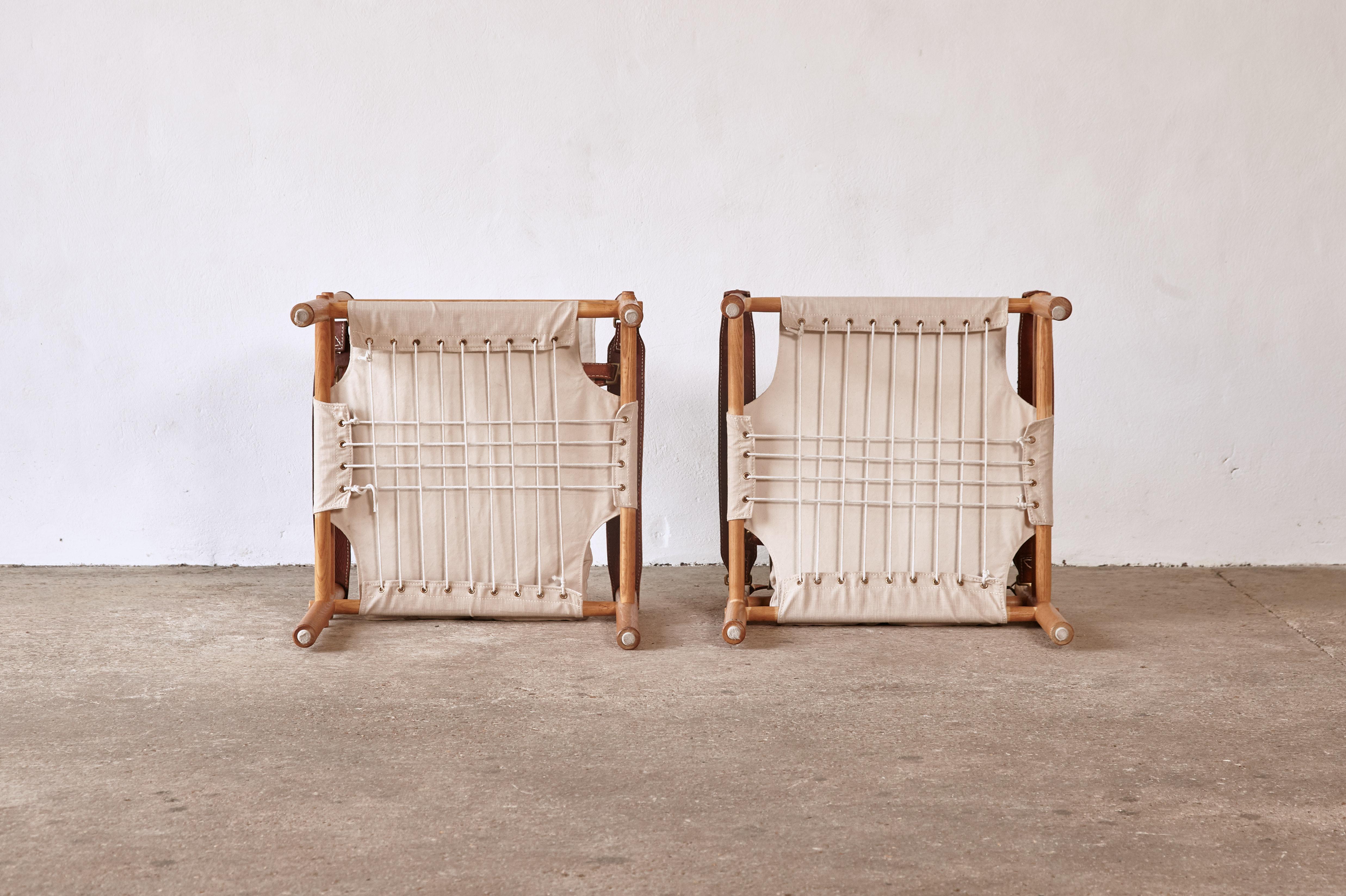 20th Century Pair of Arne Norell Safari Sirocco Lounge Chairs, Norell Mobel, Sweden, 1970s