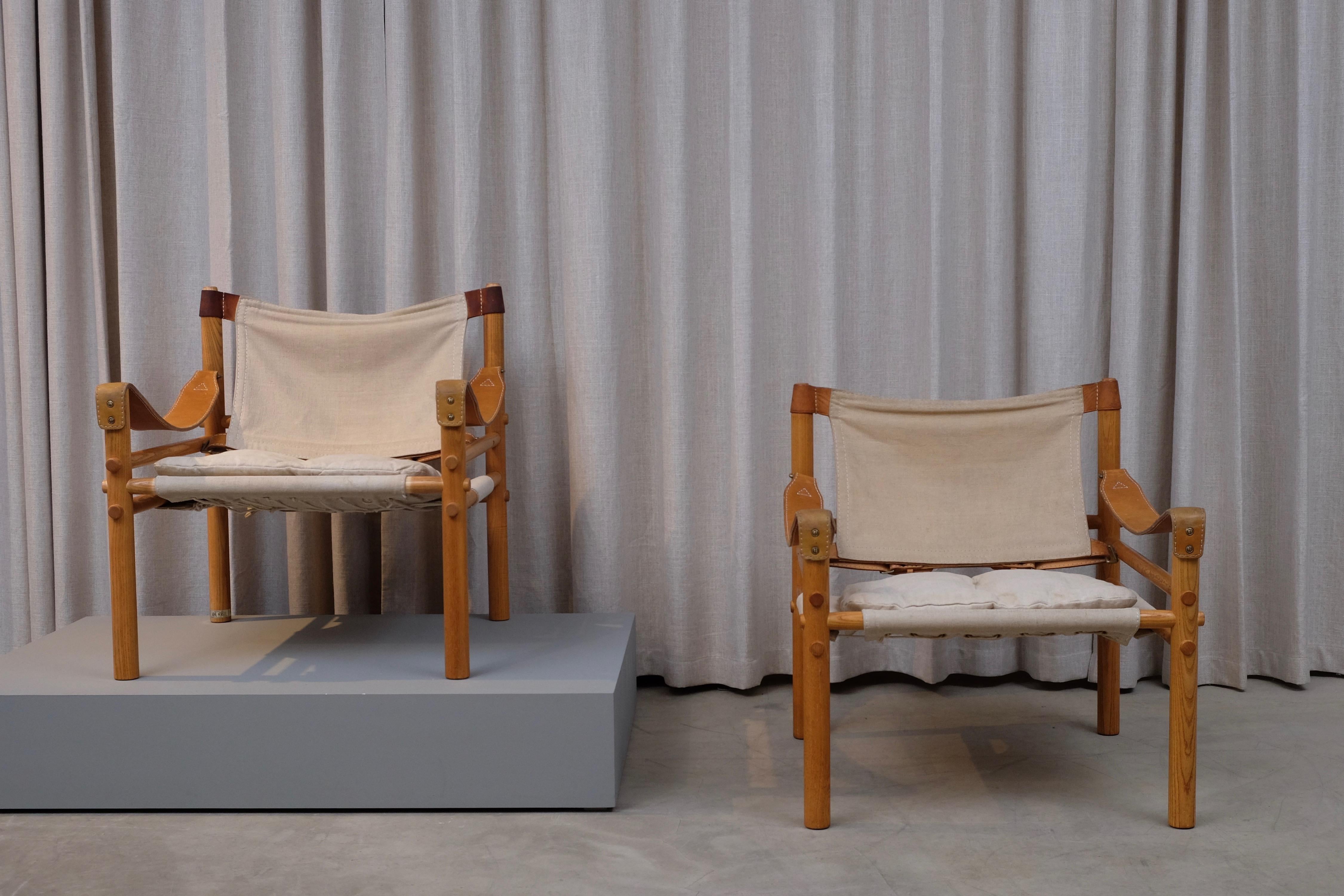 Swedish Pair of Arne Norell Sirocco Easy Chairs, 1960s