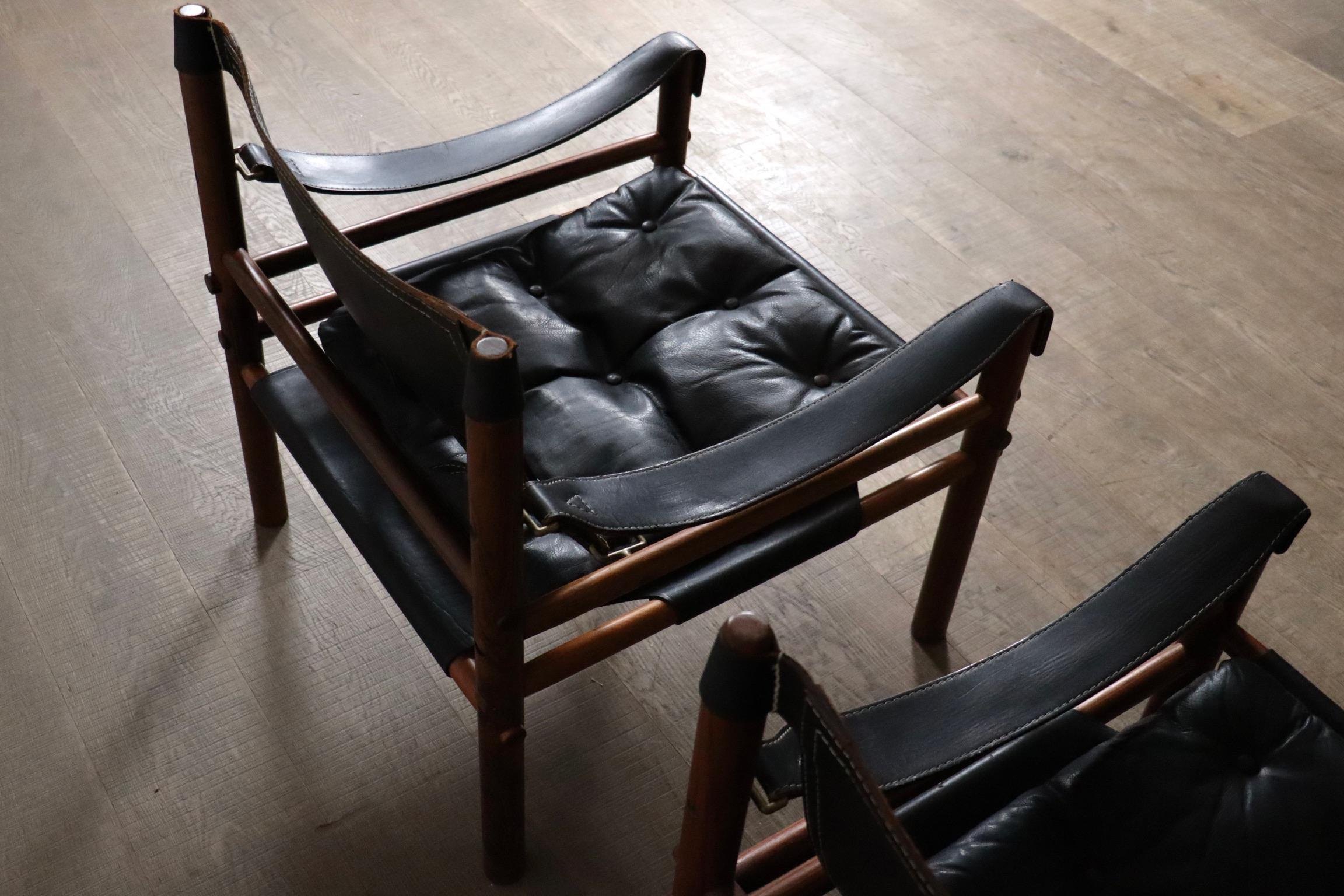 Pair of Arne Norell Sirocco Easy Chairs for Norell AB, Sweden 1970s For Sale 5