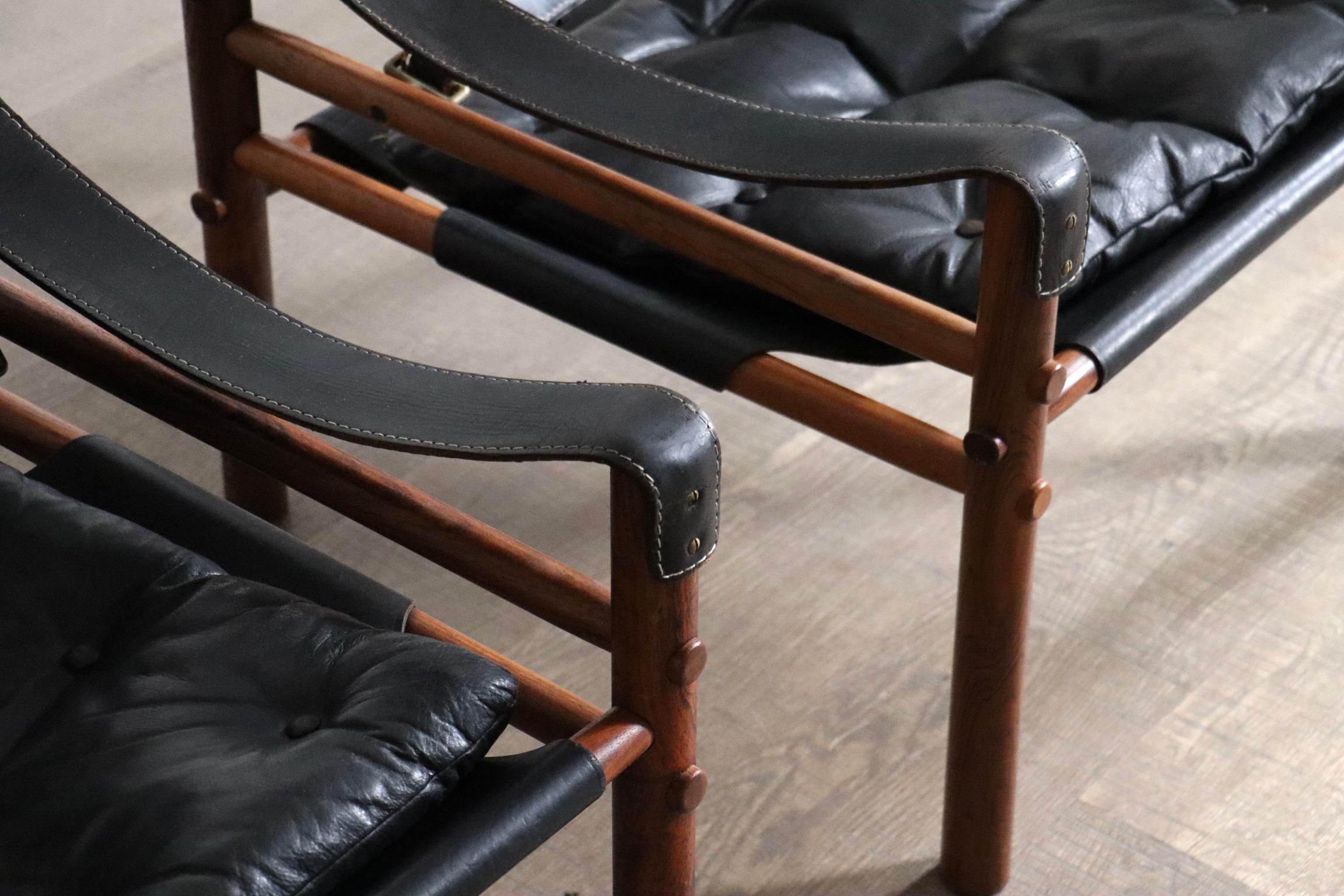 Pair of Arne Norell Sirocco Easy Chairs for Norell AB, Sweden 1970s For Sale 1