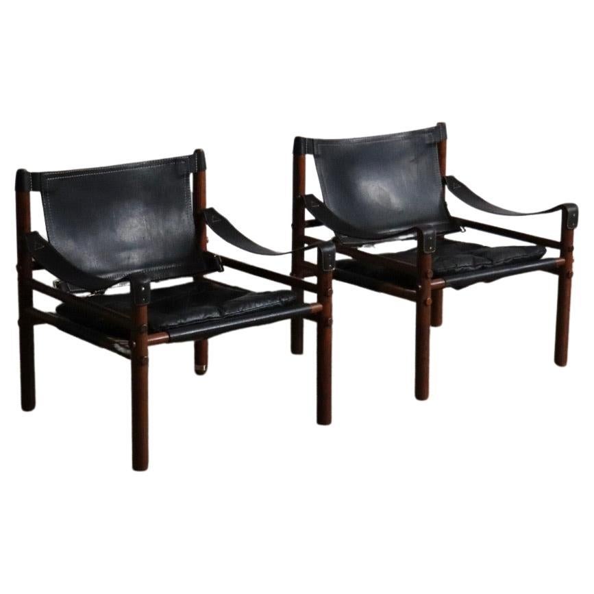 Pair of Arne Norell Sirocco Easy Chairs for Norell AB, Sweden 1970s For Sale