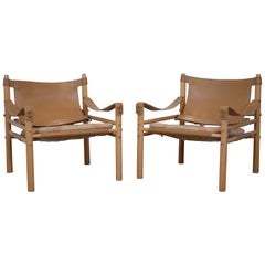 Pair of Arne Norell "Sirocco" Safari Chairs, 1964