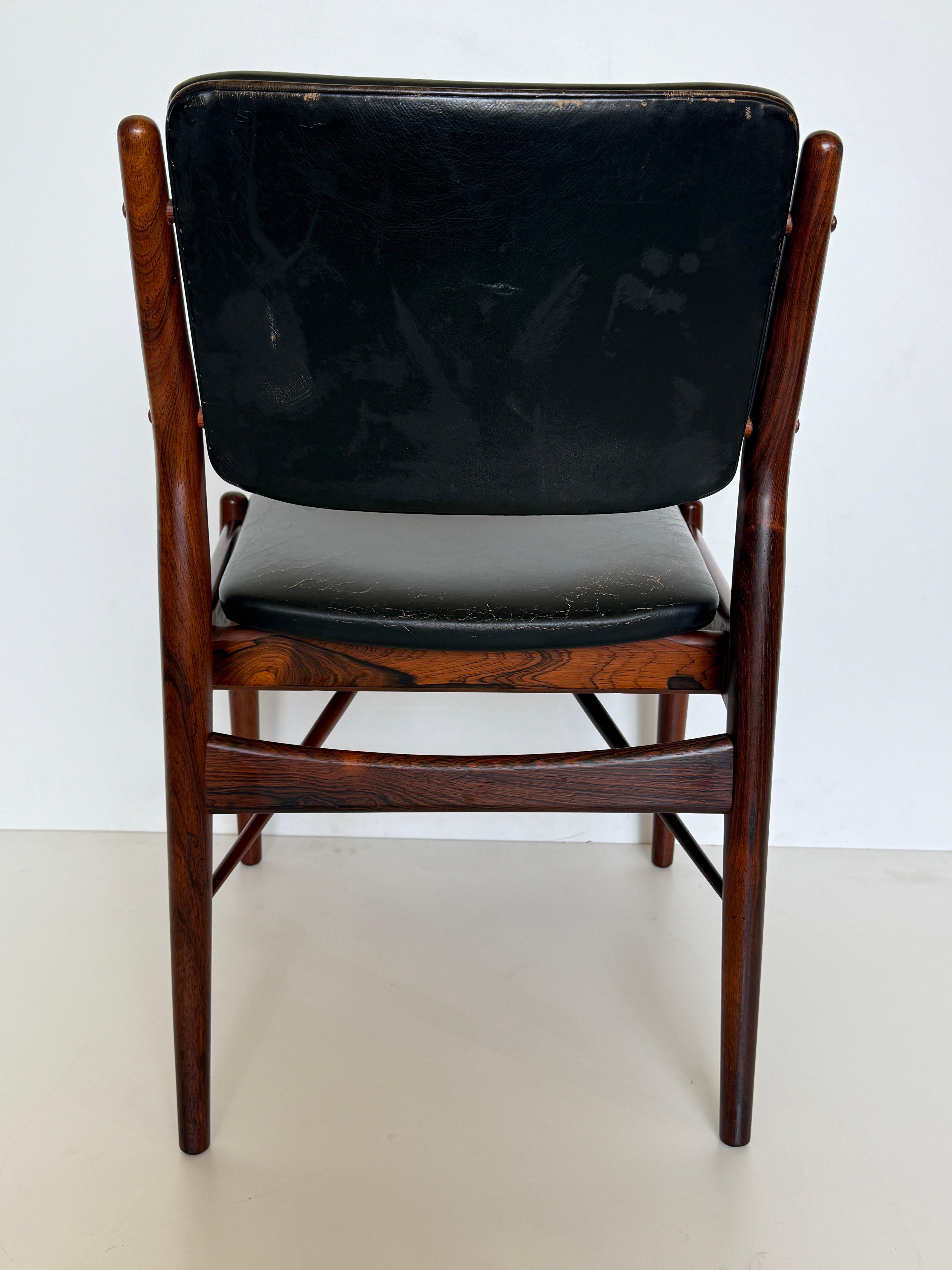 Pair of Arne Vodder Side Chairs for Sibast Mobler For Sale 3