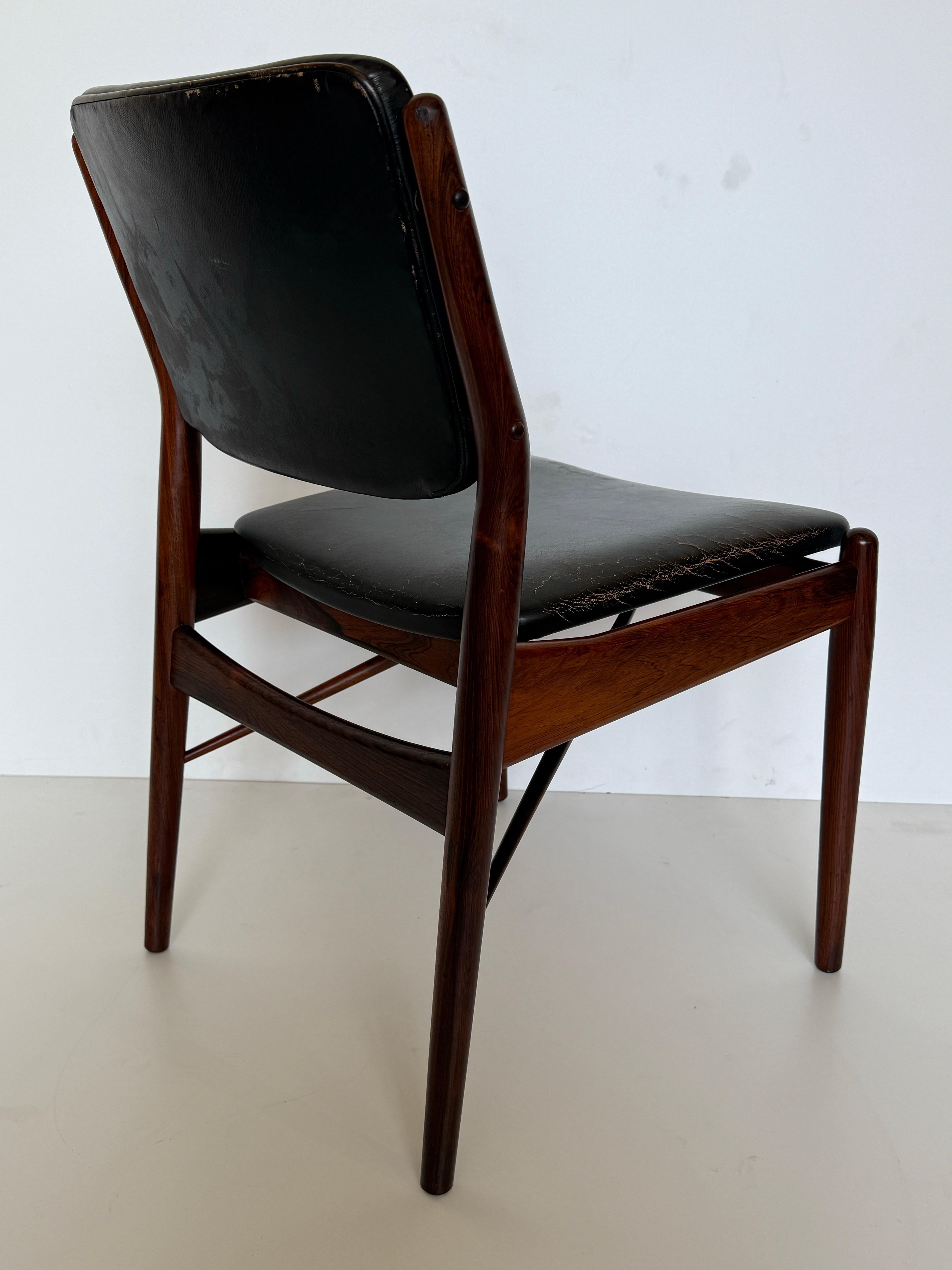 Pair of Arne Vodder Side Chairs for Sibast Mobler For Sale 4
