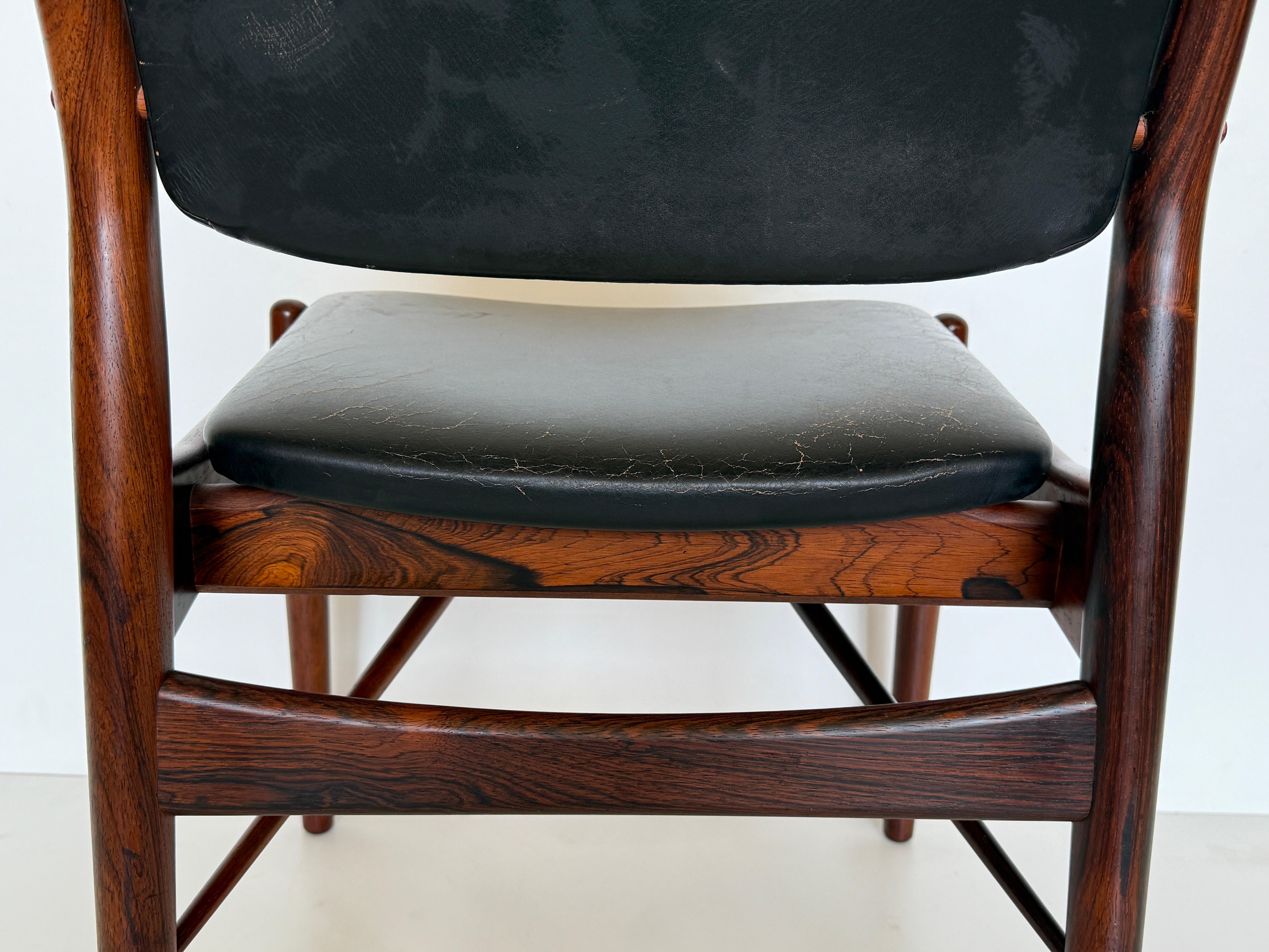 Pair of Arne Vodder Side Chairs for Sibast Mobler For Sale 6