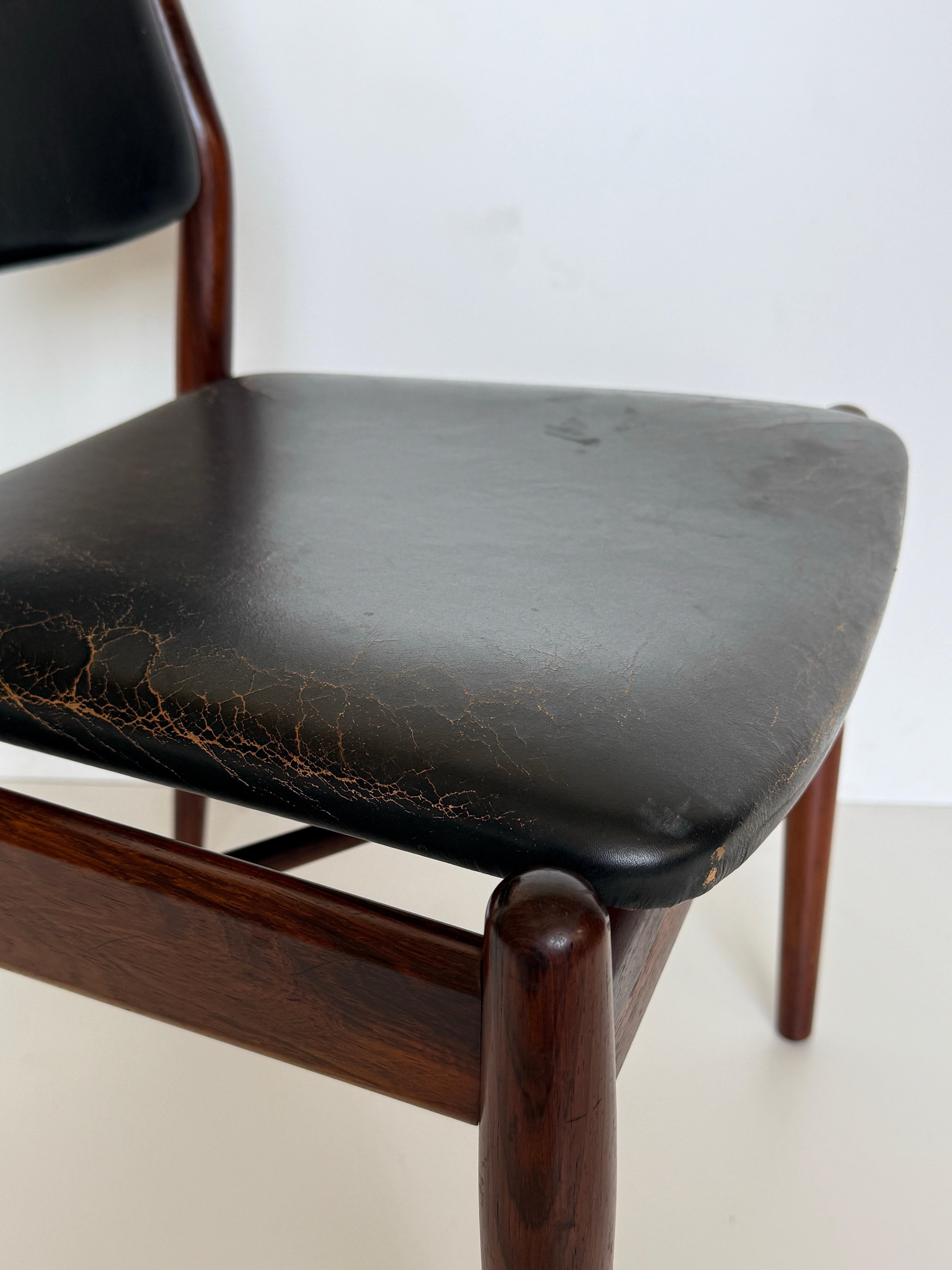 Pair of Arne Vodder Side Chairs for Sibast Mobler For Sale 9
