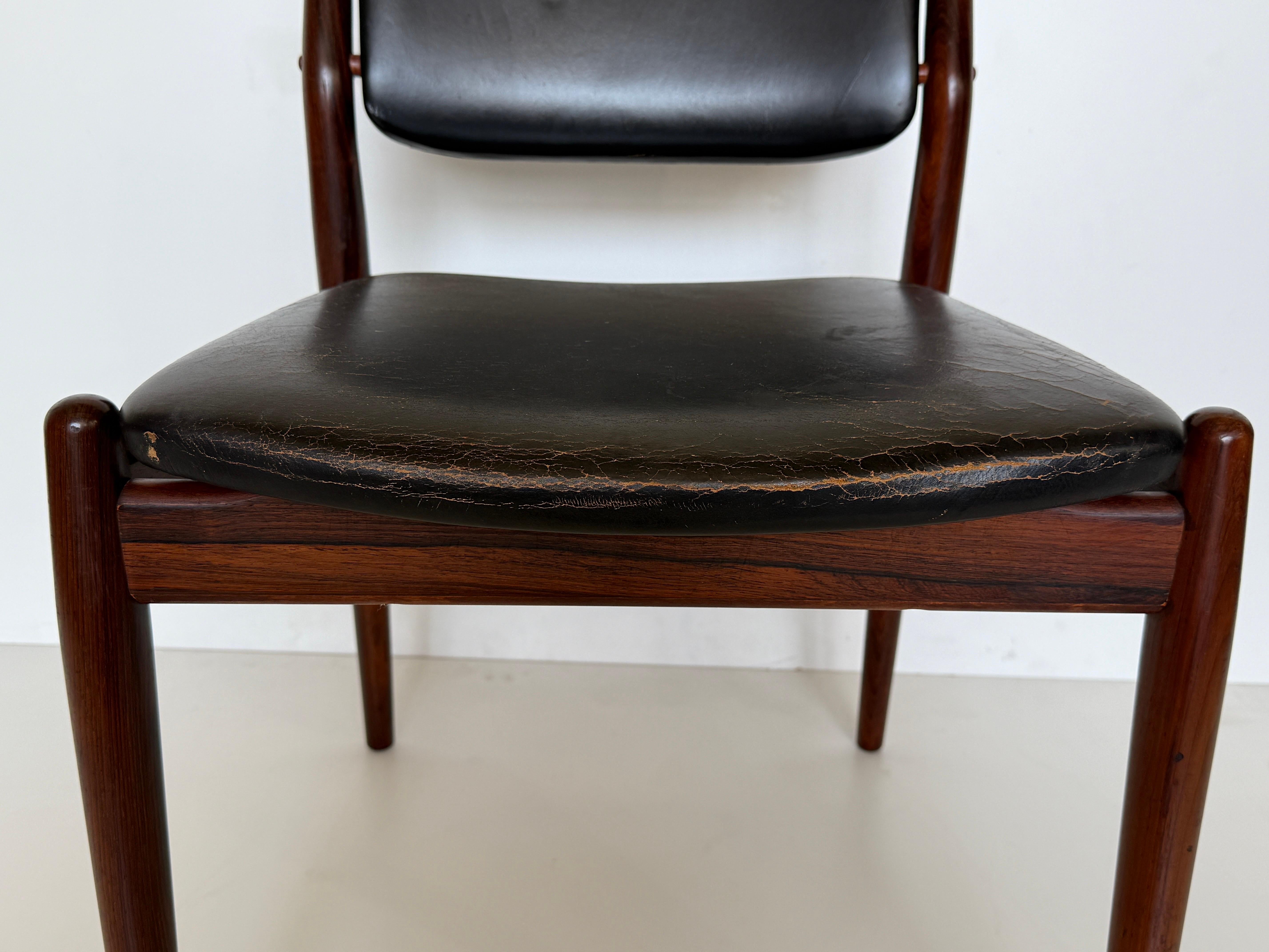 Pair of Arne Vodder Side Chairs for Sibast Mobler For Sale 10
