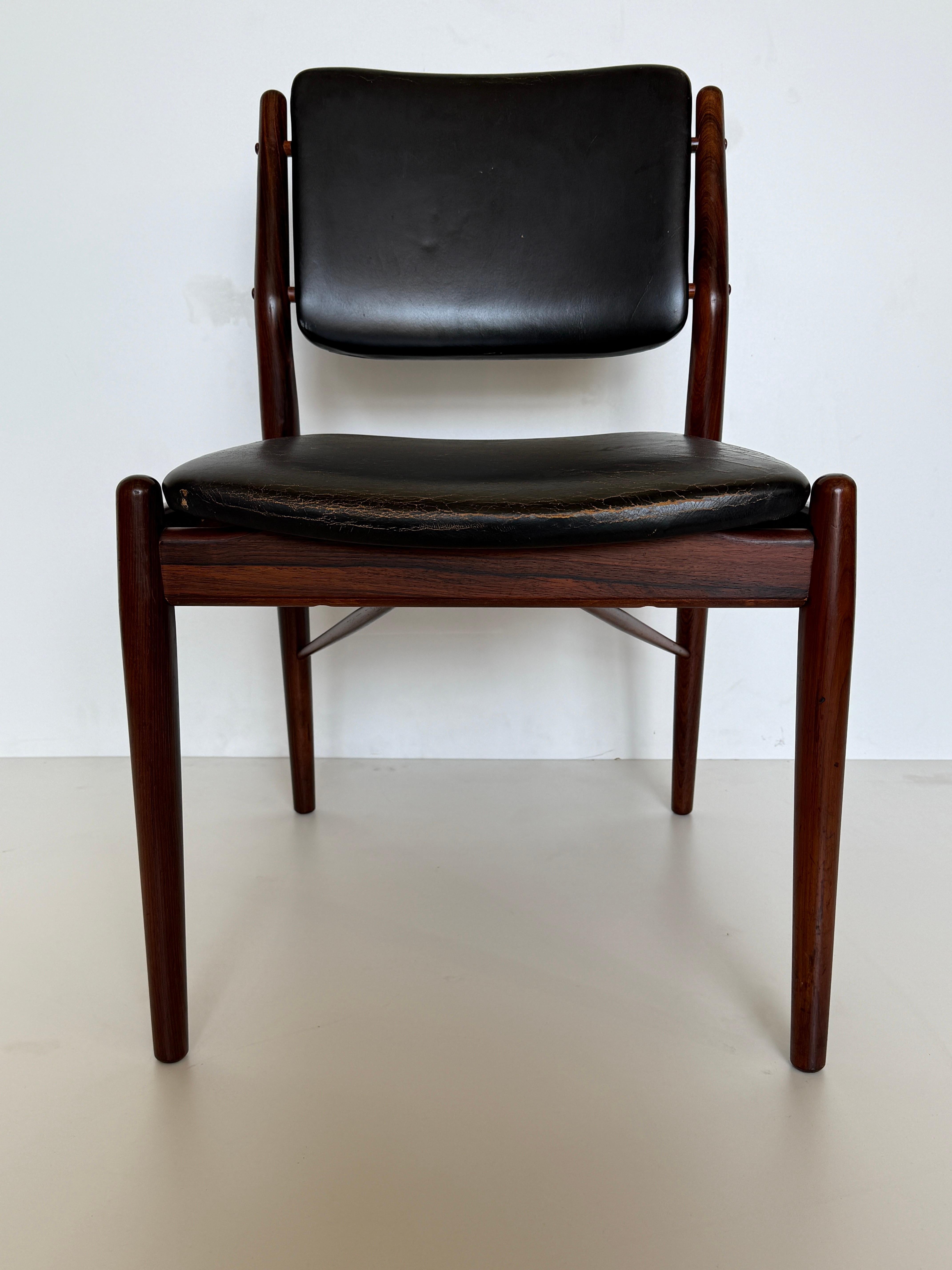 Danish Pair of Arne Vodder Side Chairs for Sibast Mobler For Sale