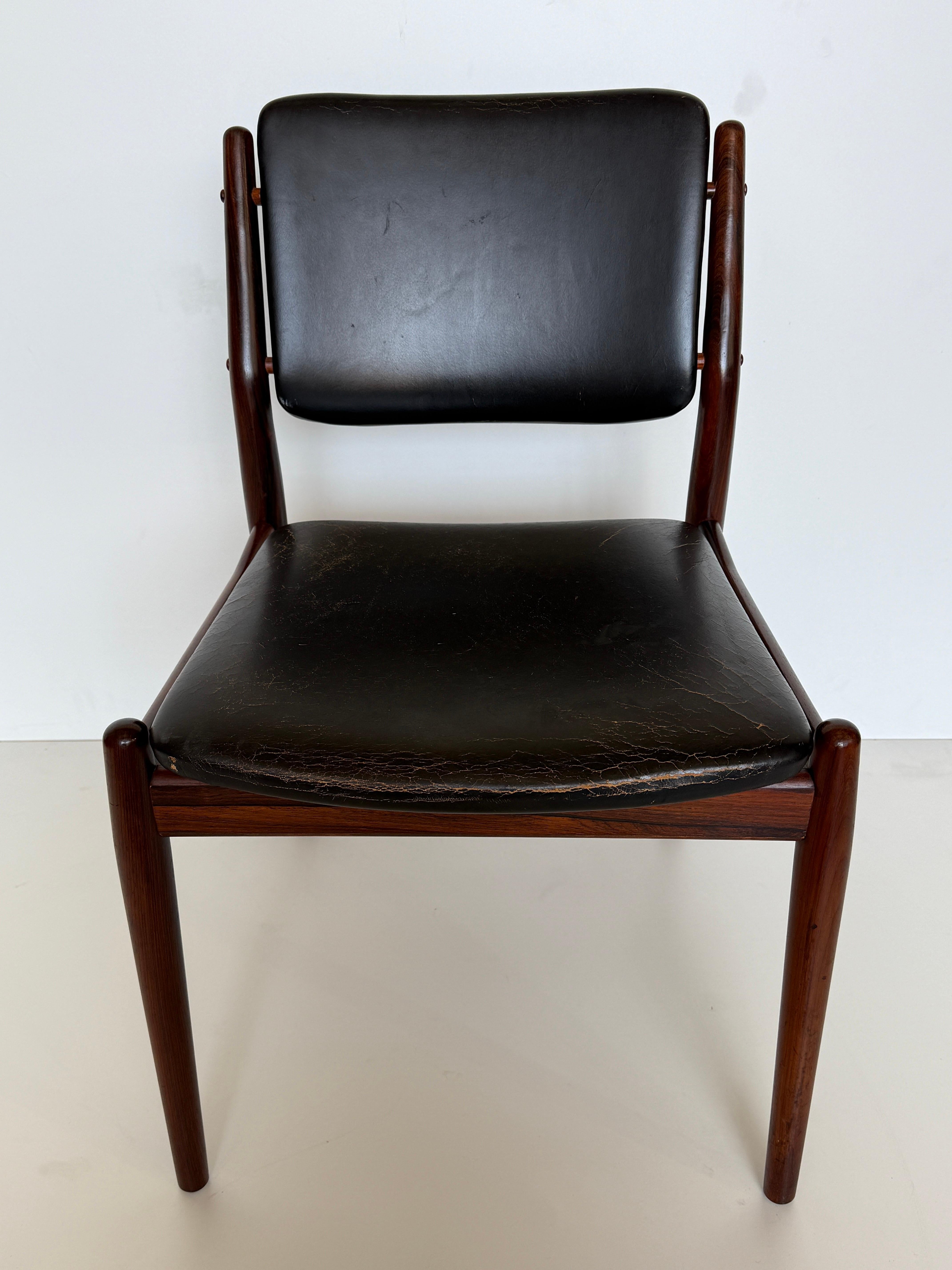Mid-20th Century Pair of Arne Vodder Side Chairs for Sibast Mobler For Sale
