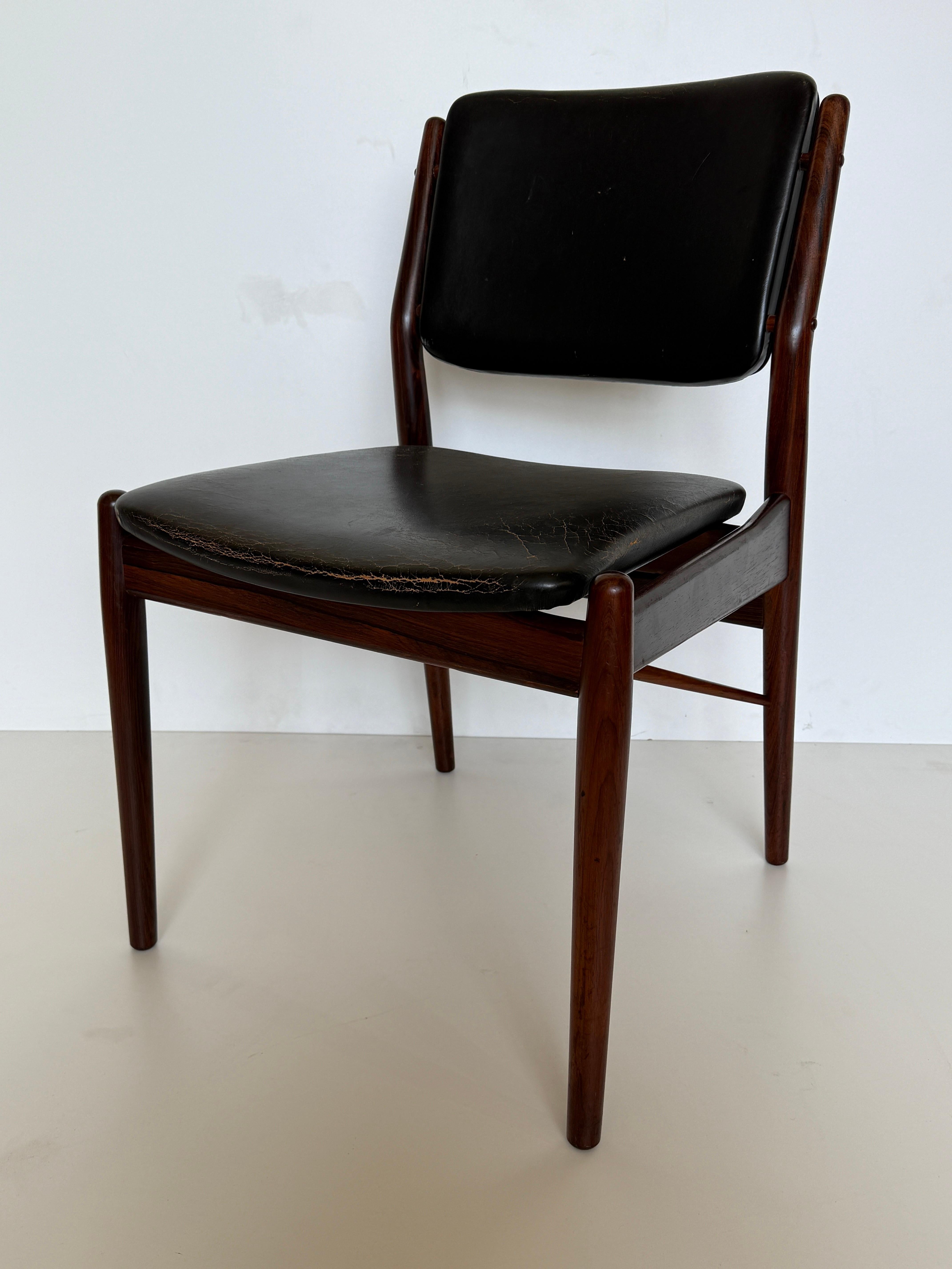 Hardwood Pair of Arne Vodder Side Chairs for Sibast Mobler For Sale