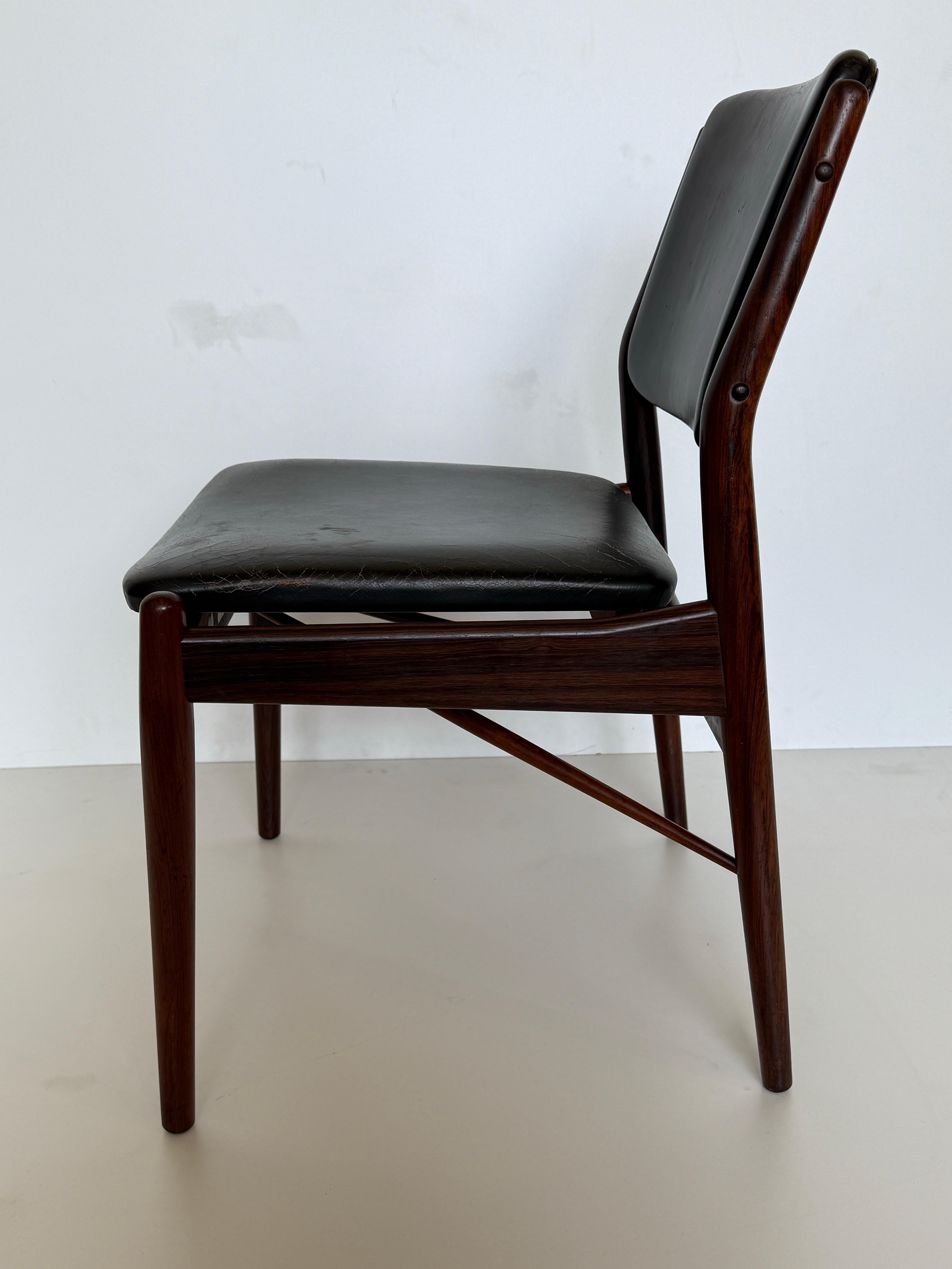 Pair of Arne Vodder Side Chairs for Sibast Mobler For Sale 1