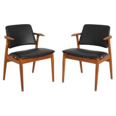 Pair Of Arne Vodder Style Teak Armchairs
