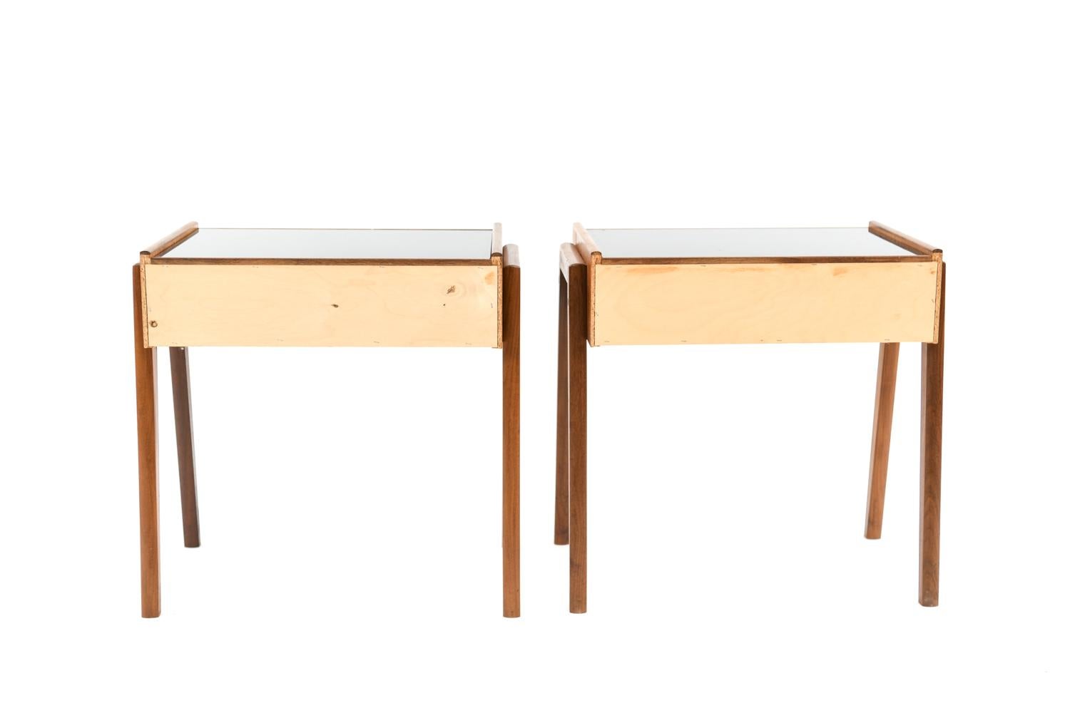 Pair of Arne Vodder Teak and Glass Side Tables For Sale 5