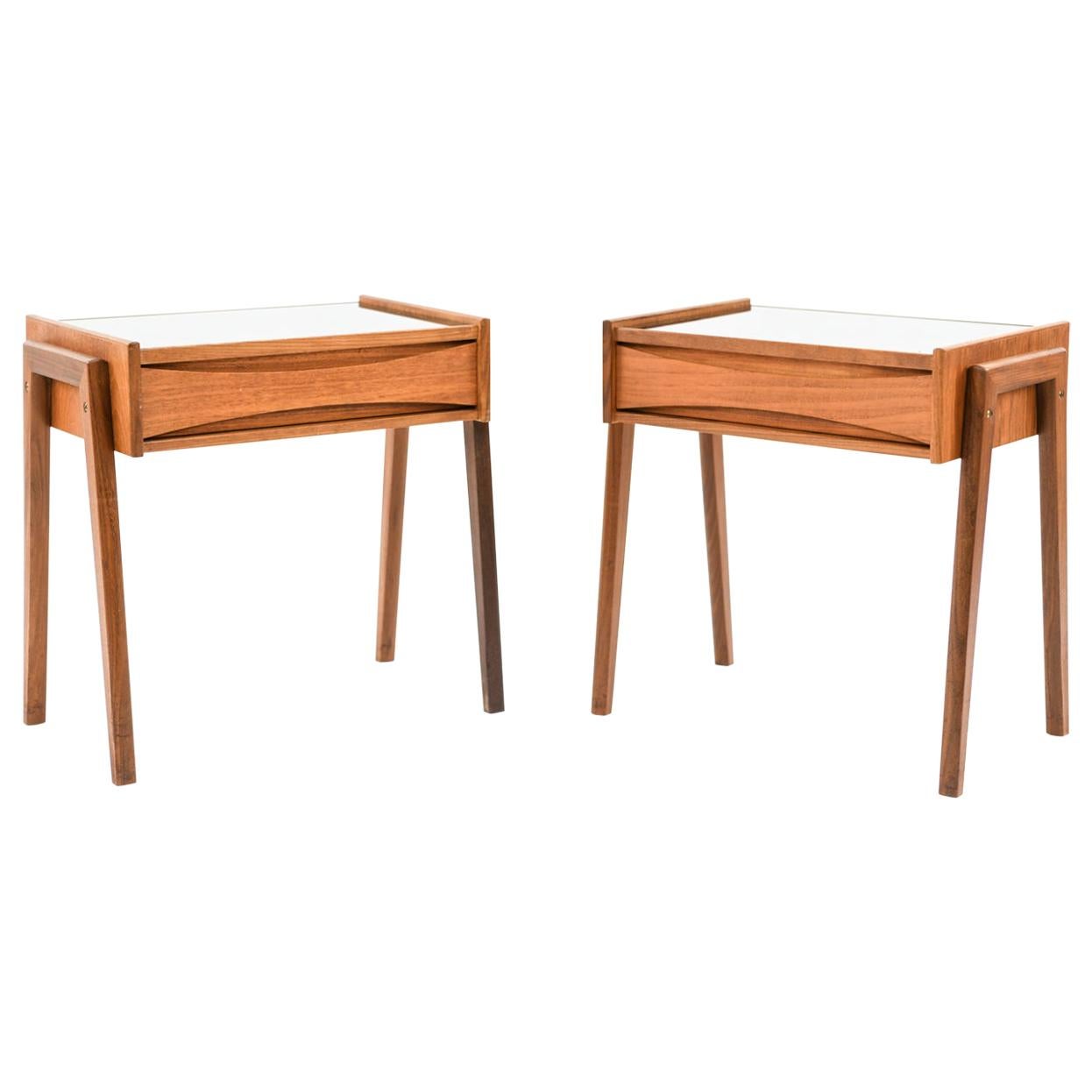 Pair of Arne Vodder Teak and Glass Side Tables