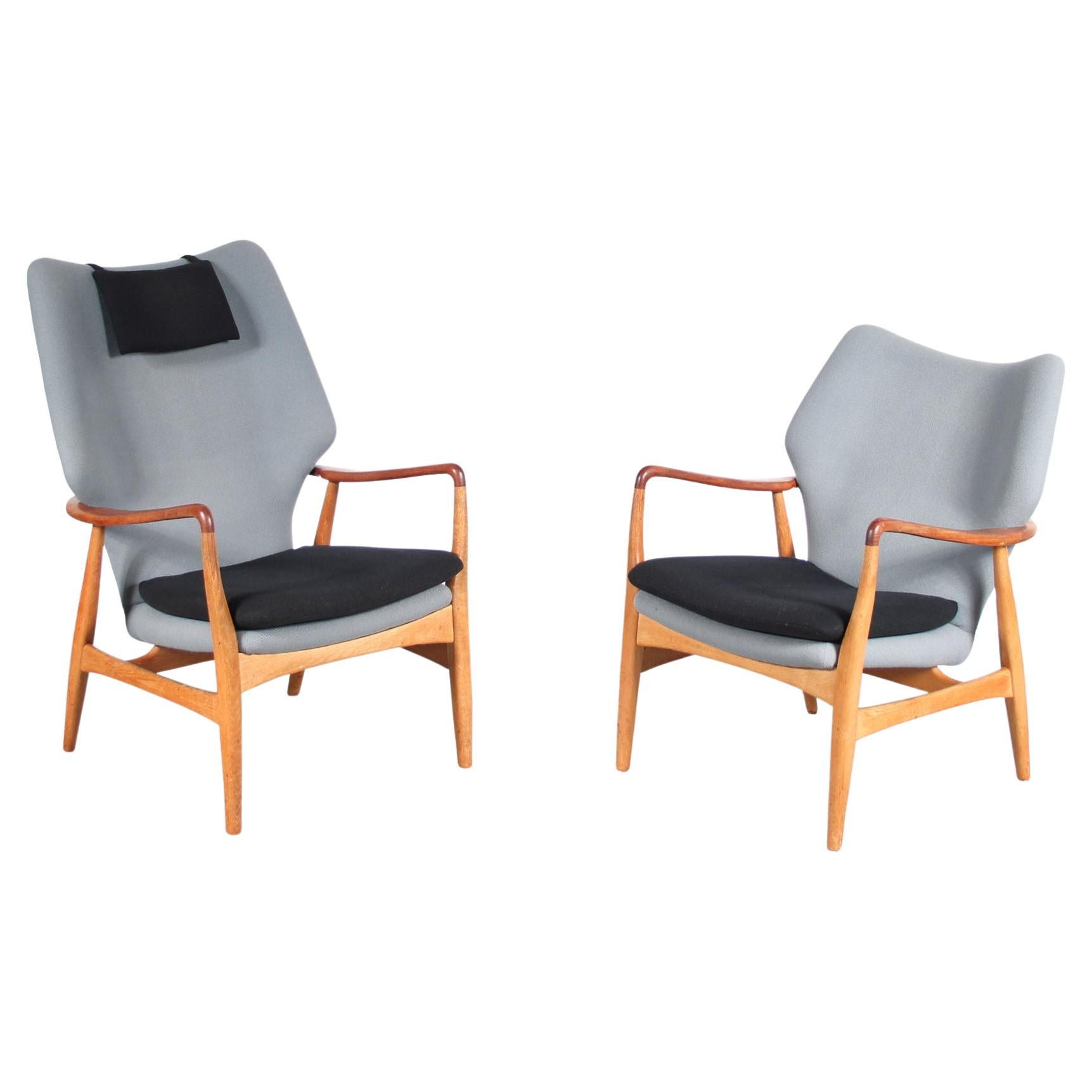 Pair of Arnold Madsen & Henry Schubell Lounge Chairs for Bovenkamp, Netherlands For Sale
